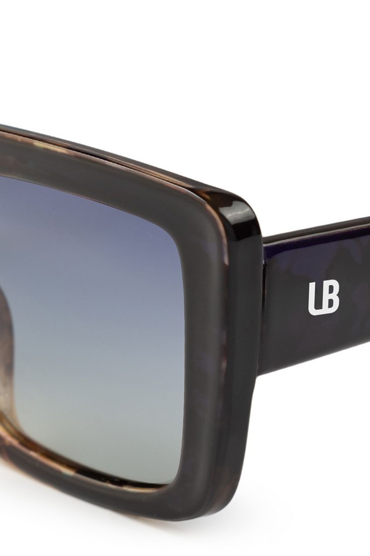 Элегантные солнцезащитные очки с полимерными линзами в коричнево-синем цвете, One size