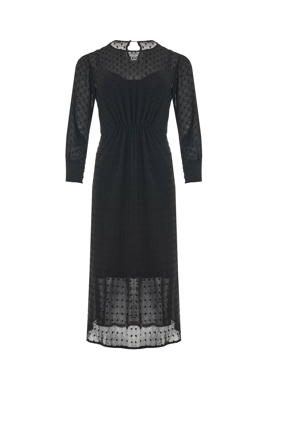 Лимитированая серия платье-миди в горошек с ремнем, 42