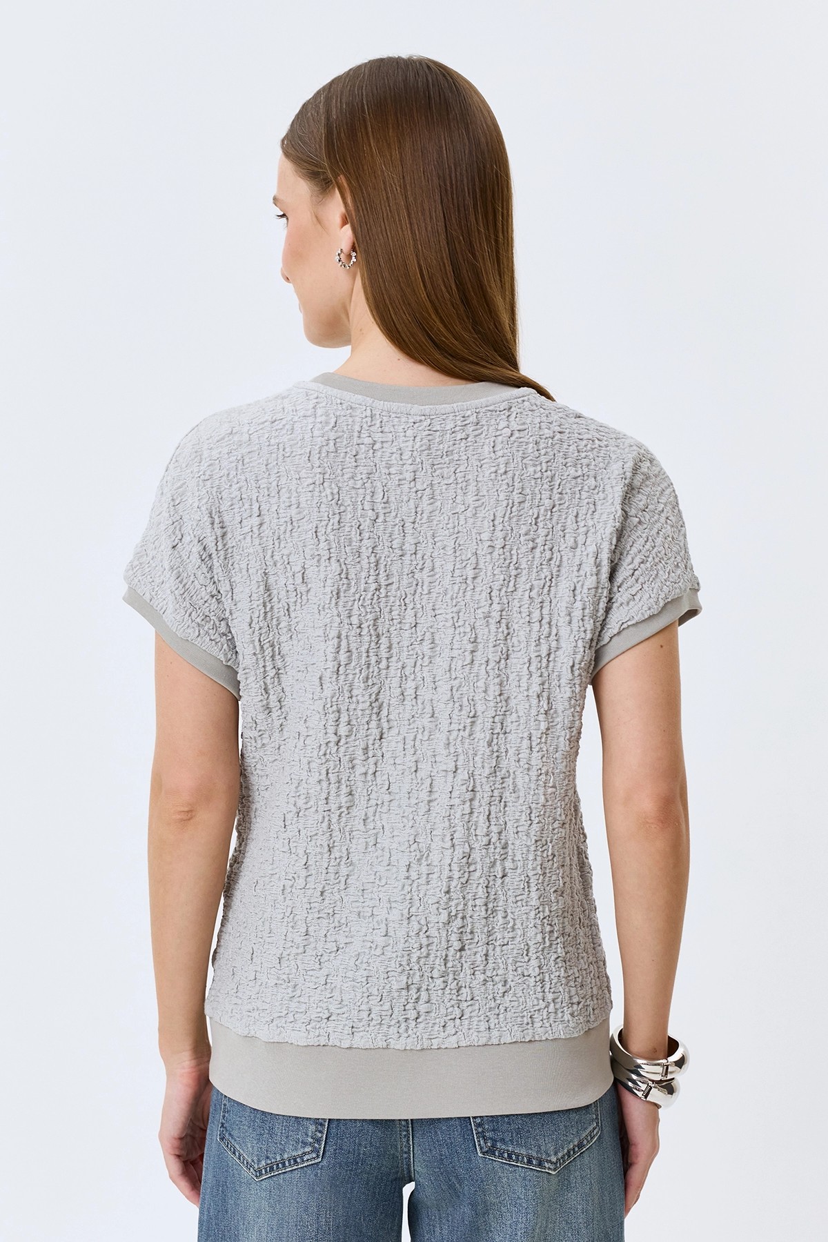 Топ из фактурного трикотажа, 44