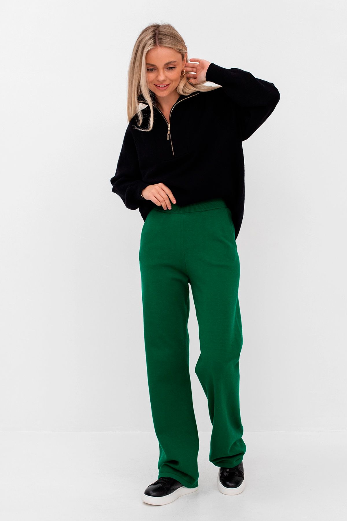 Трикотажные брюки с резинкой на талии 41743/5, 40р