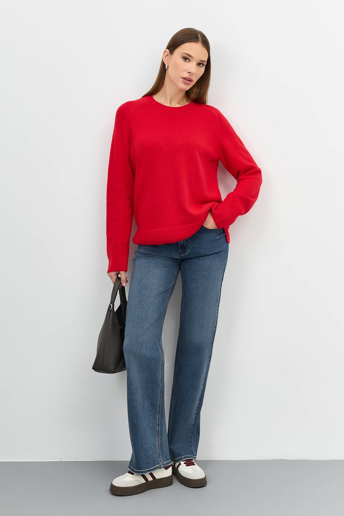 Яркий джемпер с ангорой, 44