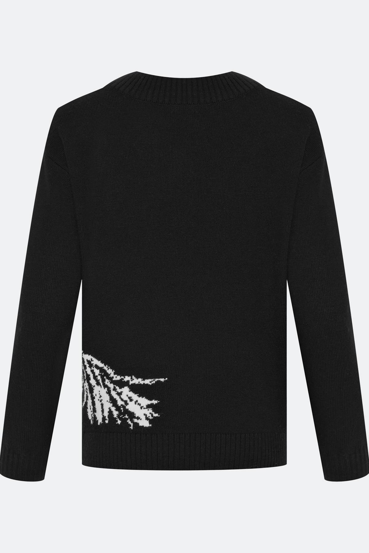 Лимитрированная серия свитер с контрастным узором и ремень, 36