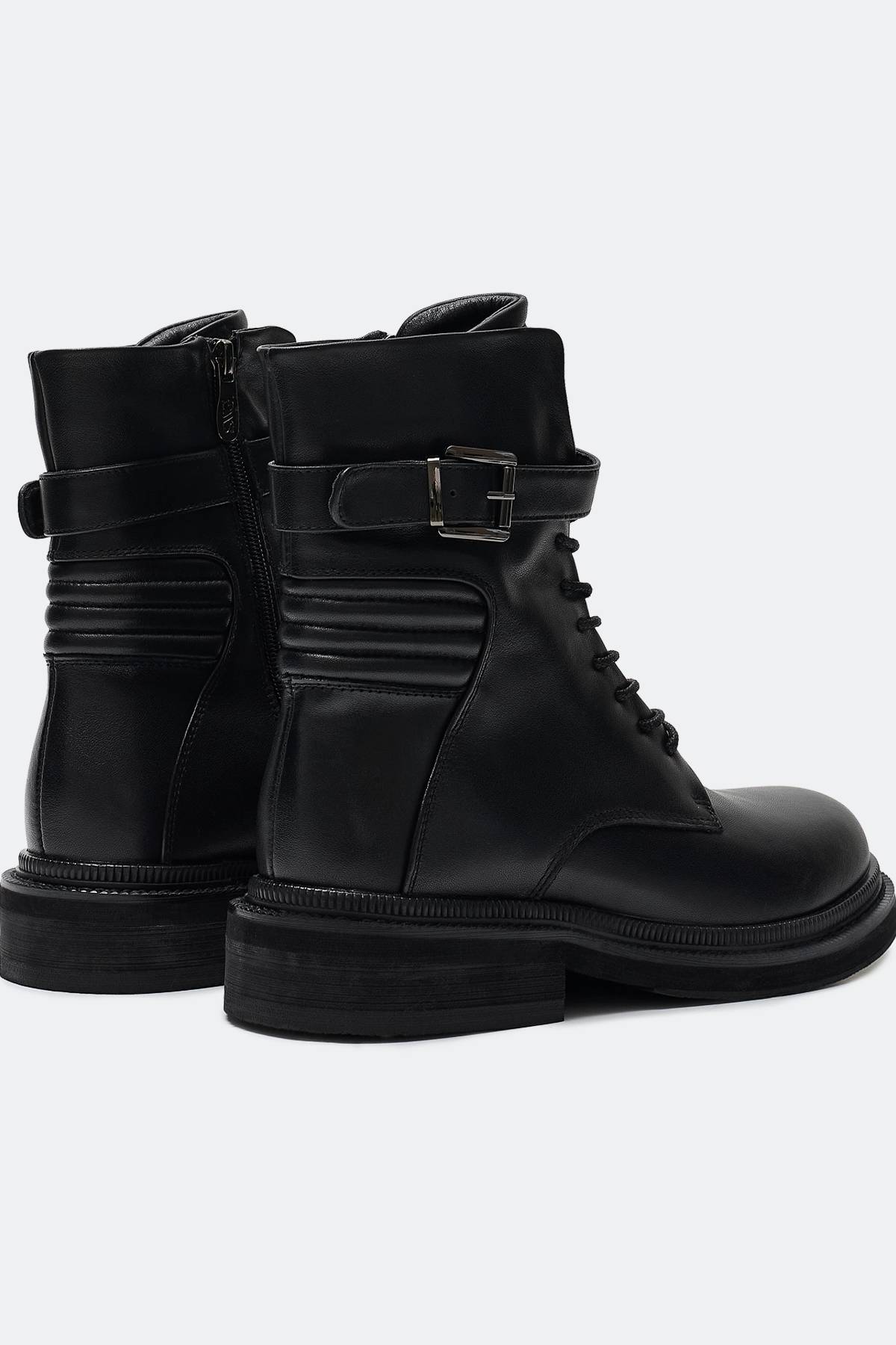 Кожаные ботинки с акцентным ремешком, 37