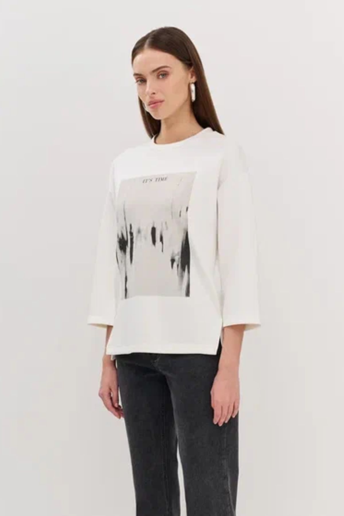 Уютный джемпер с фотопринтом, 52р