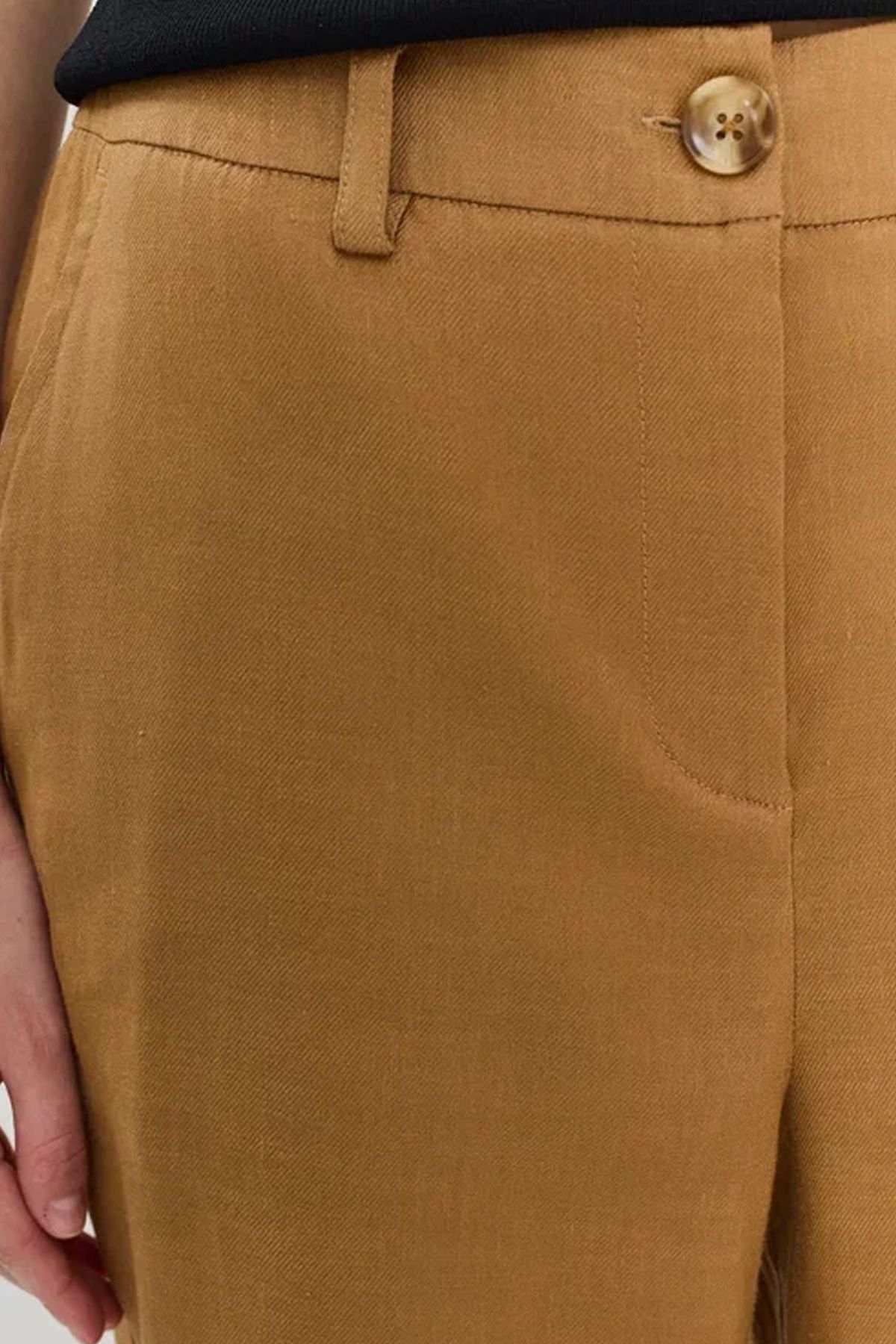 Прямые брюки коричневого цвета со шлёвками, 44р