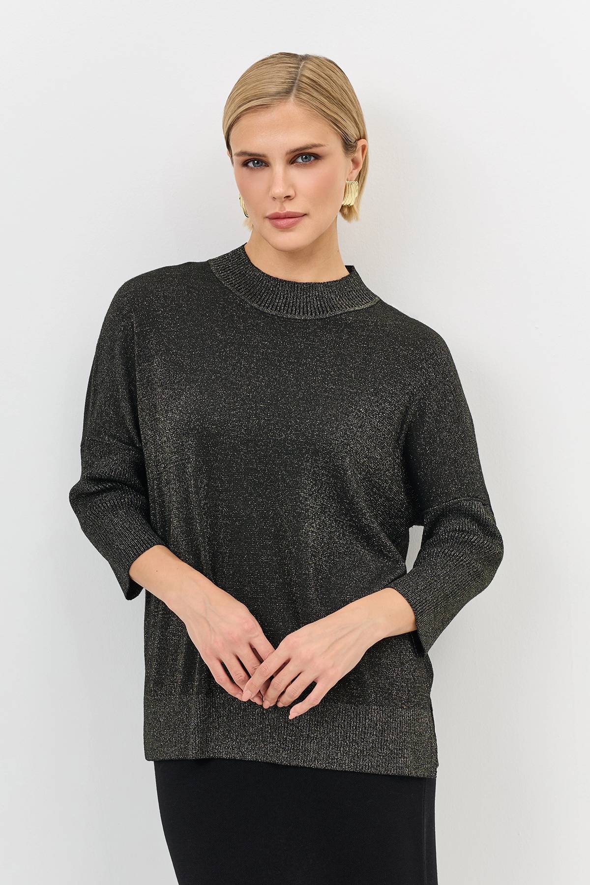 Джемпер с мерцающим люрексом, 44