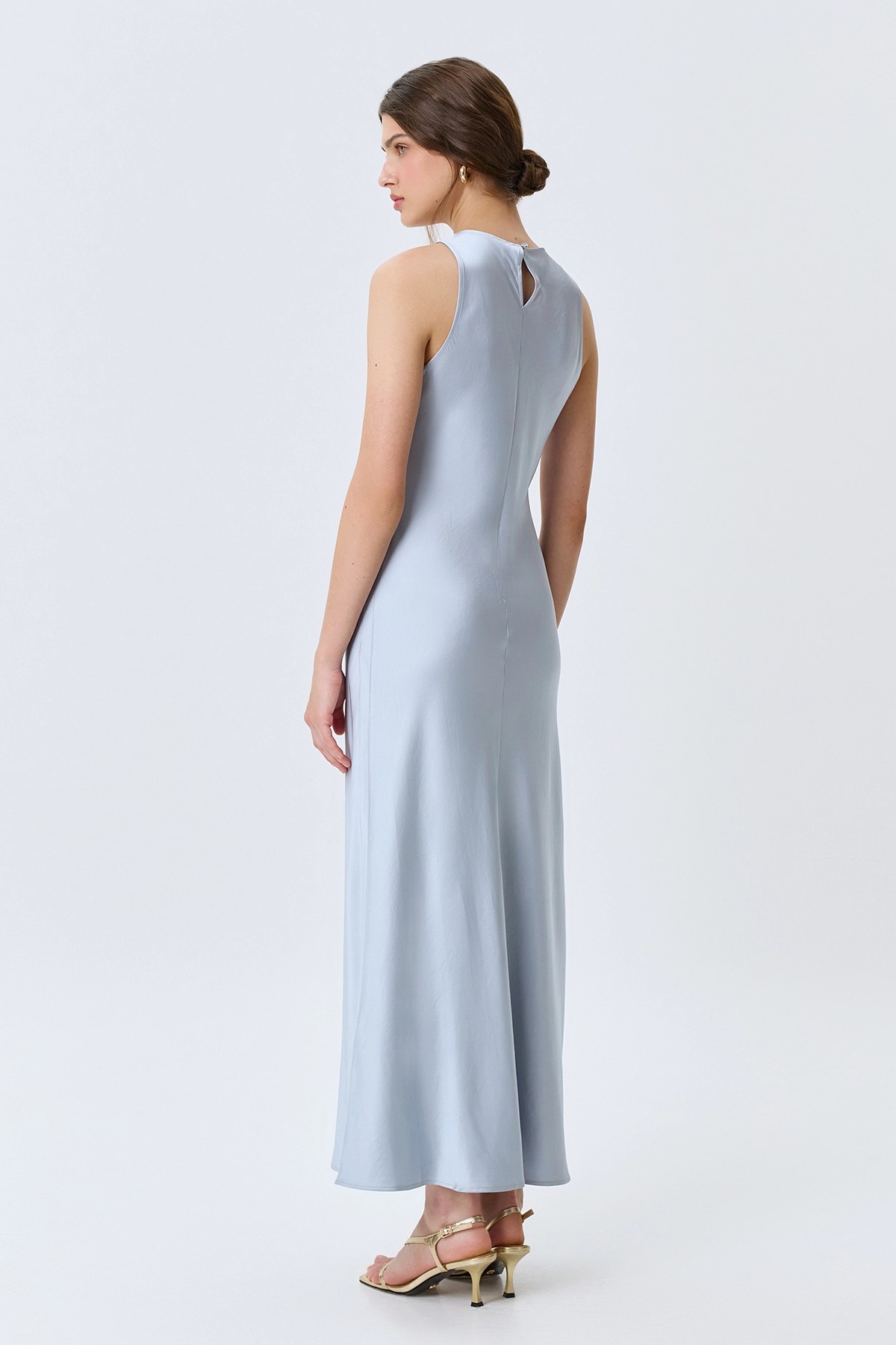 Сатиновое платье из смесовой вискозы, 50