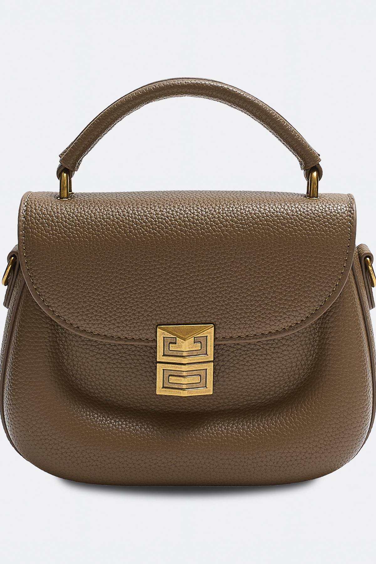 Сумка с округлой формой и металлической застёжкой, One