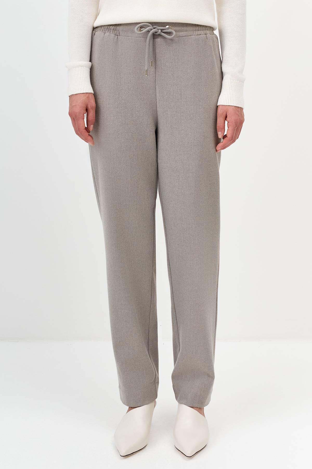 Лимитированная серия комфортные брюки с шерстью и ремень, 34