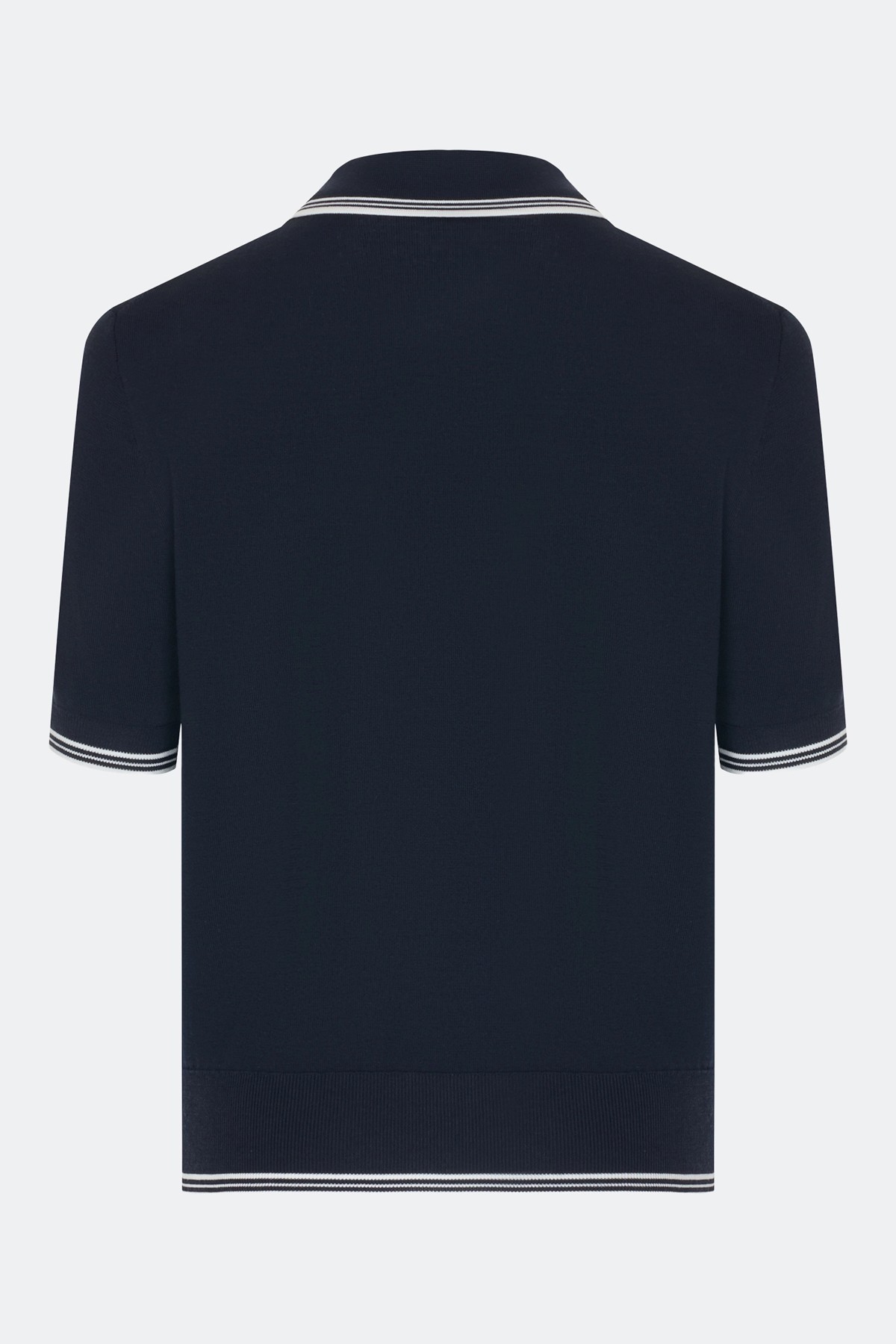 Поло из вискозы с контрастными полосками, 52