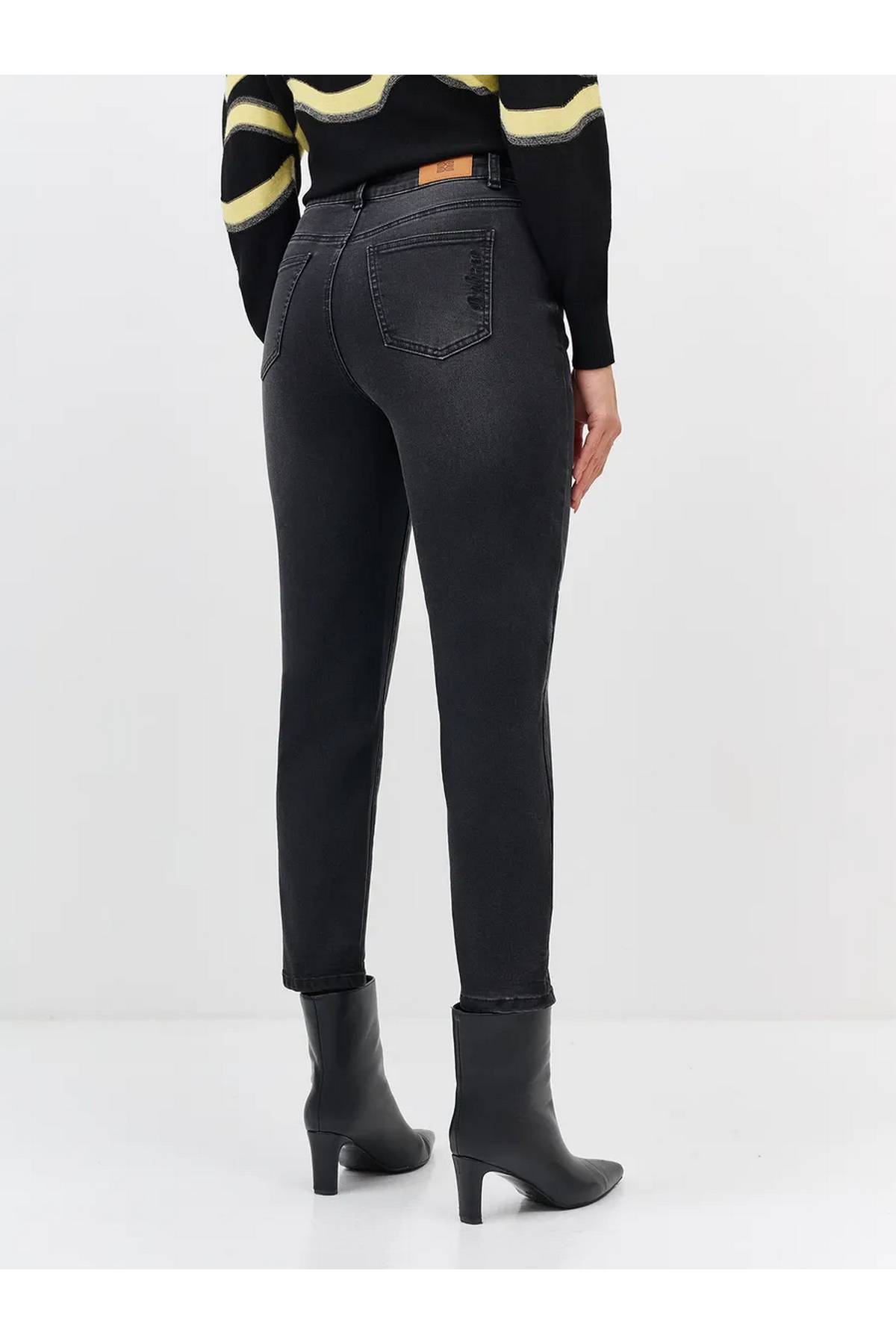 Утепленные широкие джинсы, 34