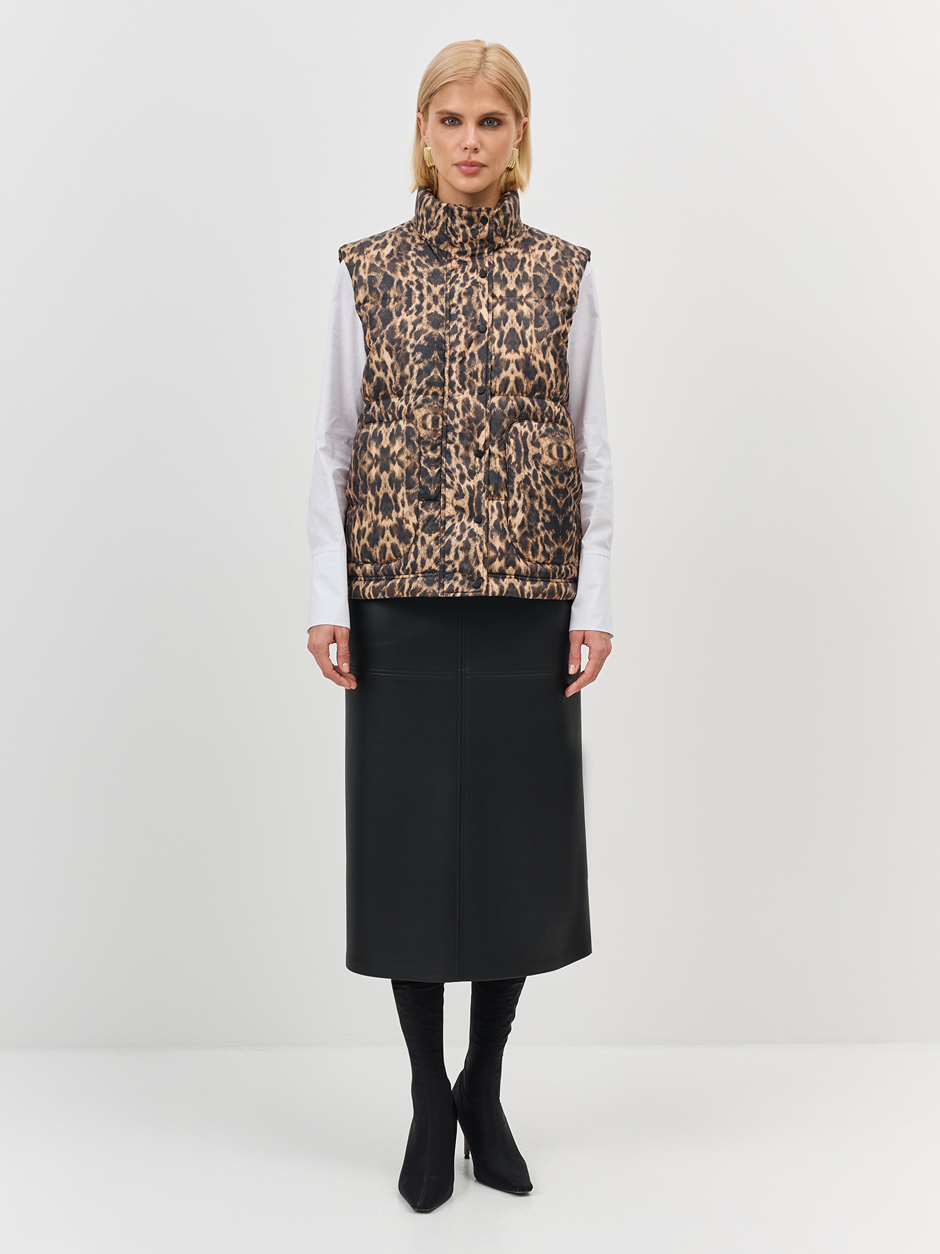 Лимитированная серия жилет с принтом и палантин, 38