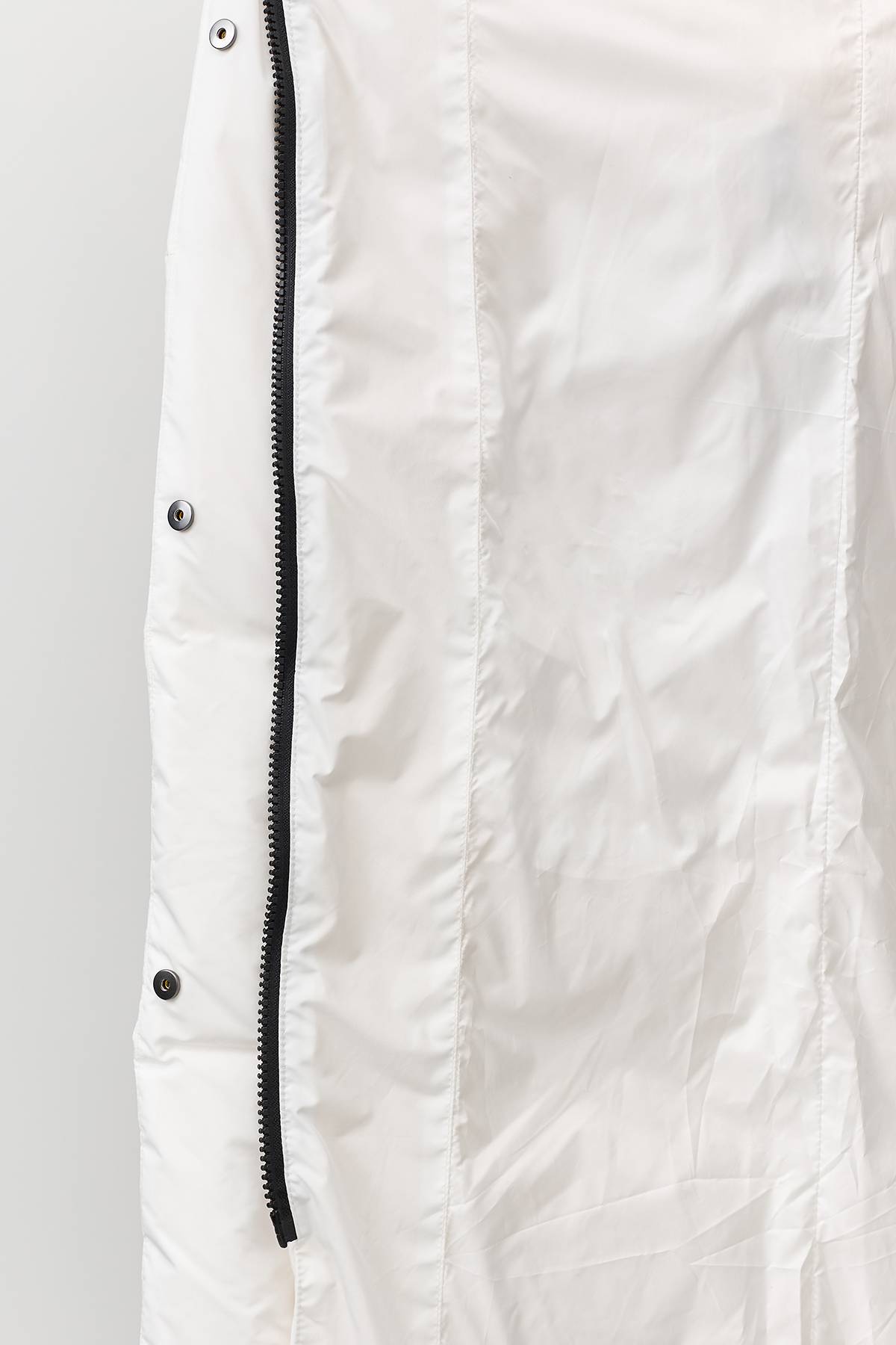 Лимитированная серия белый длинный пуховик на натуральном утеплителе и палантин, 46