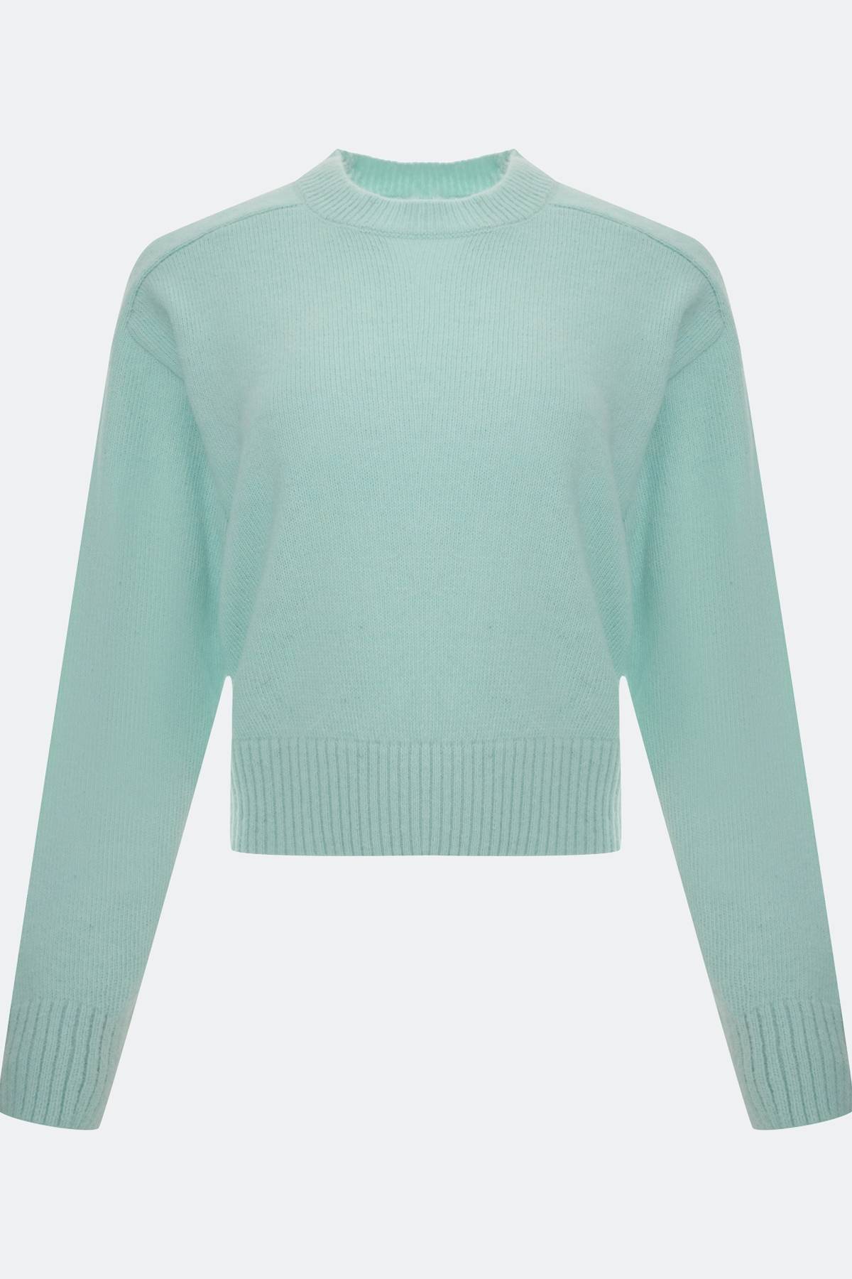 Лимитированная серия пушистый джемпер с ангорой и ремень, 40