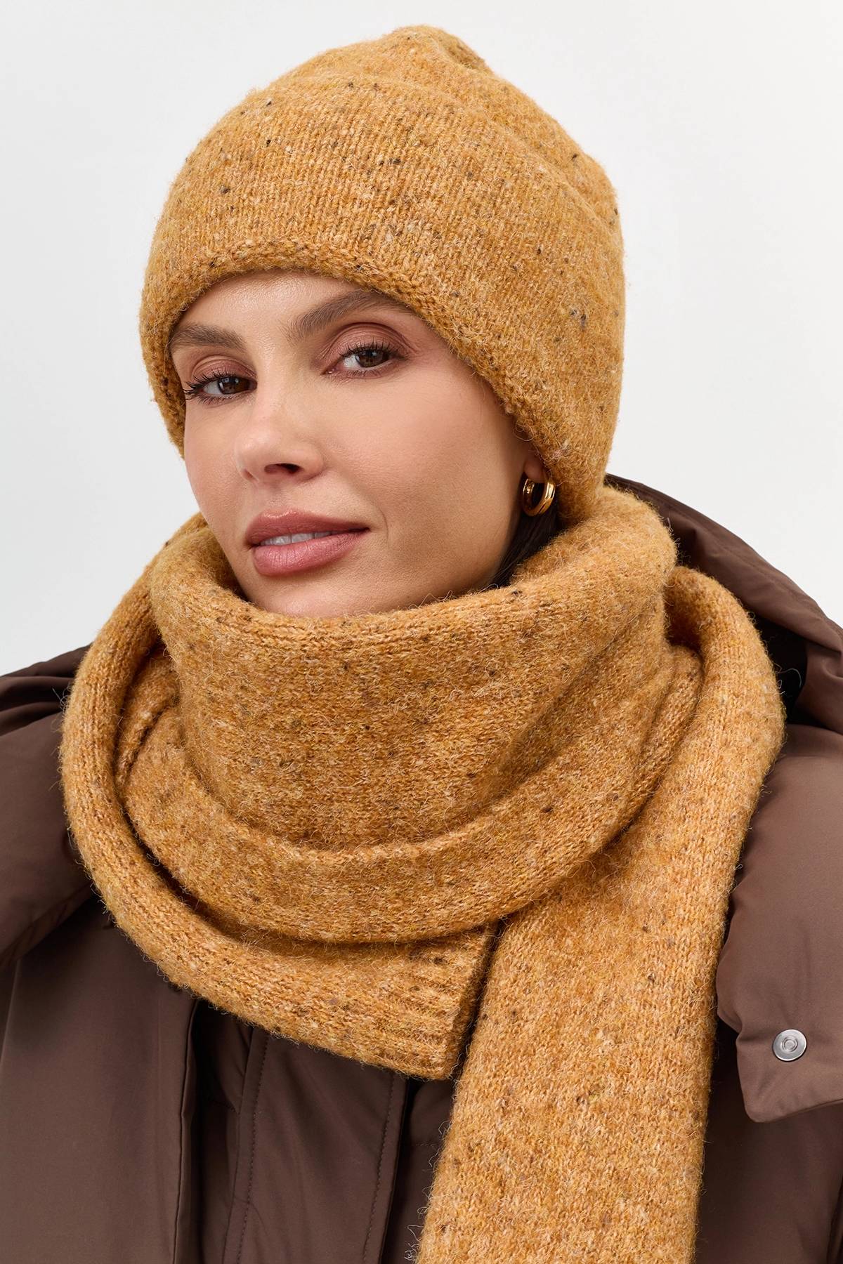 Вязаный шарф букле, One