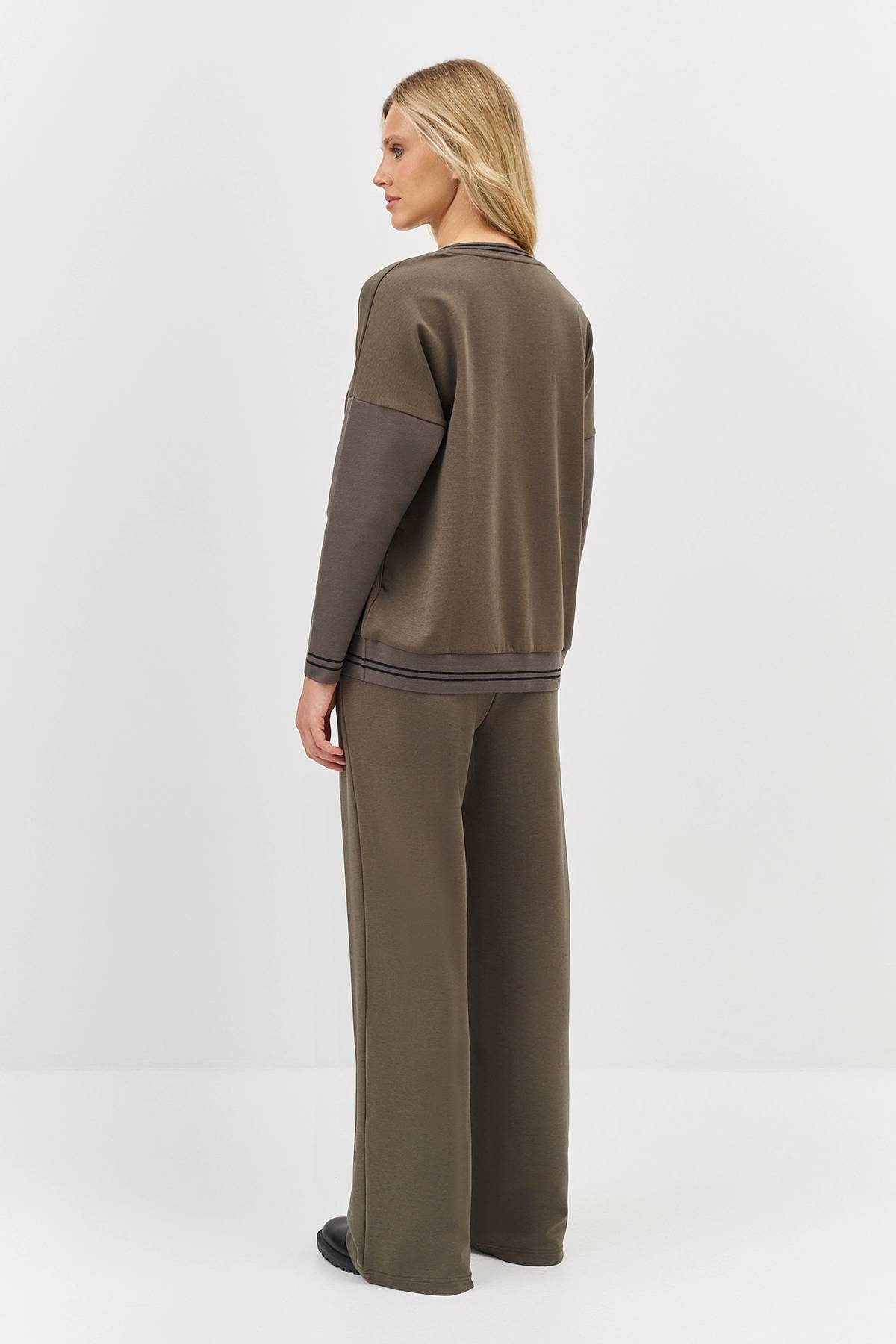 Лимитрированная серия трикотажные брюки с стрелками и ремень, 40