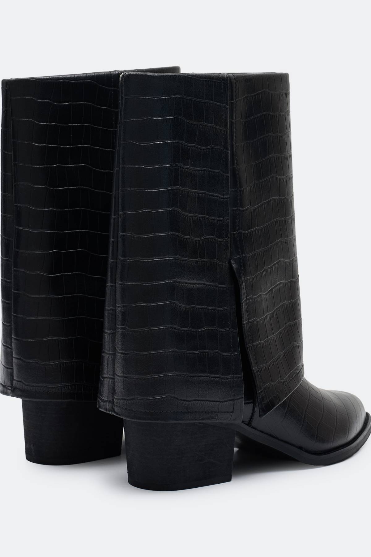 Полусапоги из натуральной кожи с расширенным голенищем, 36