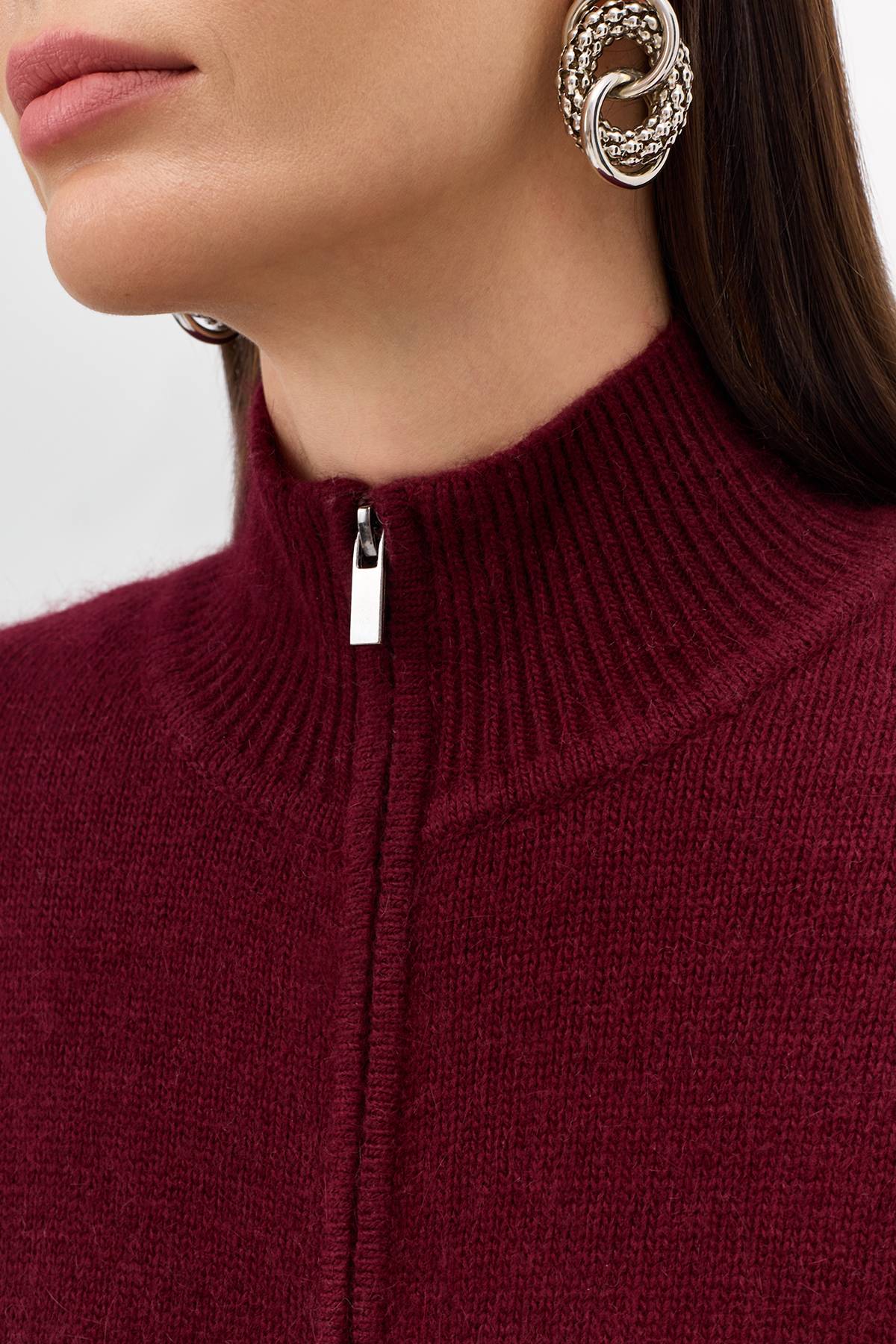 Лимитированная серия укороченный бомбер с ангорой и ремень, 34