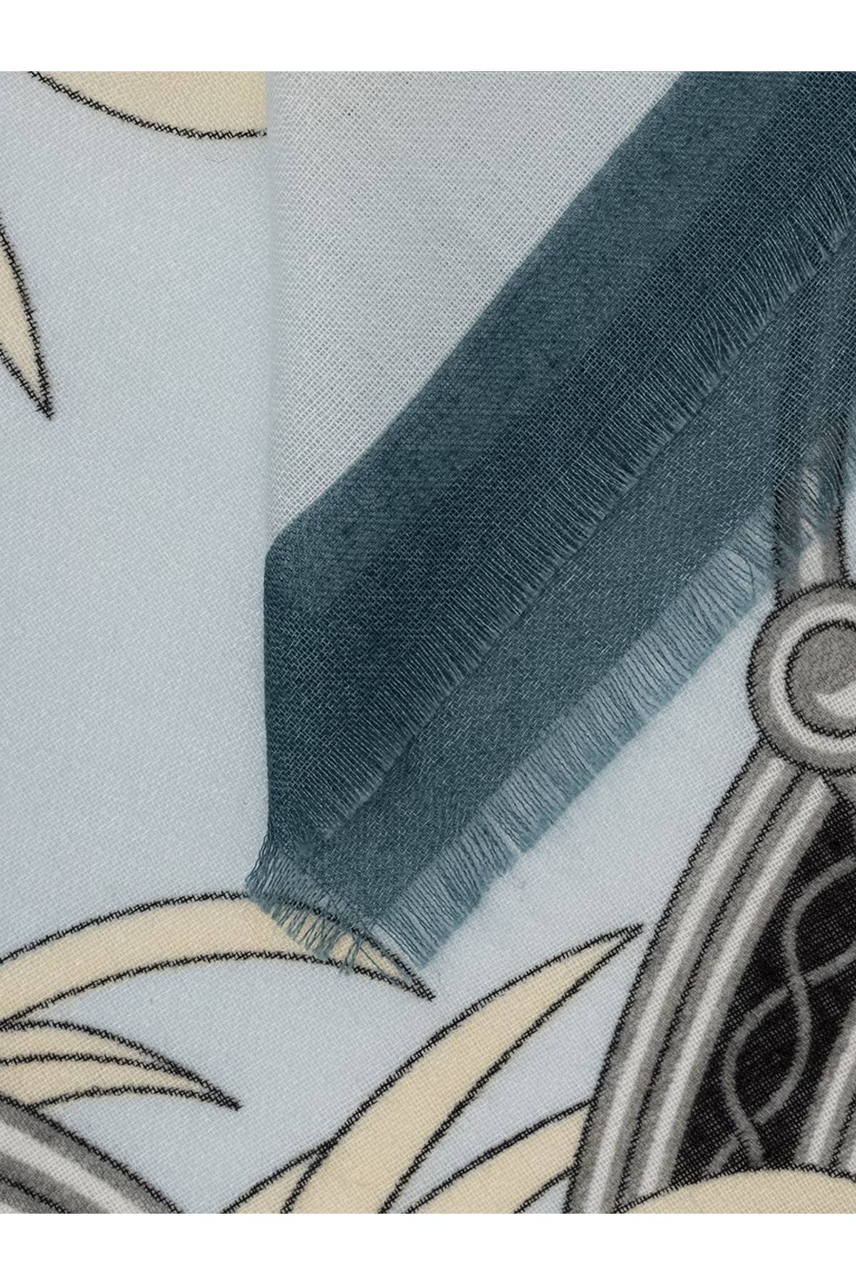 Платок голубой, One