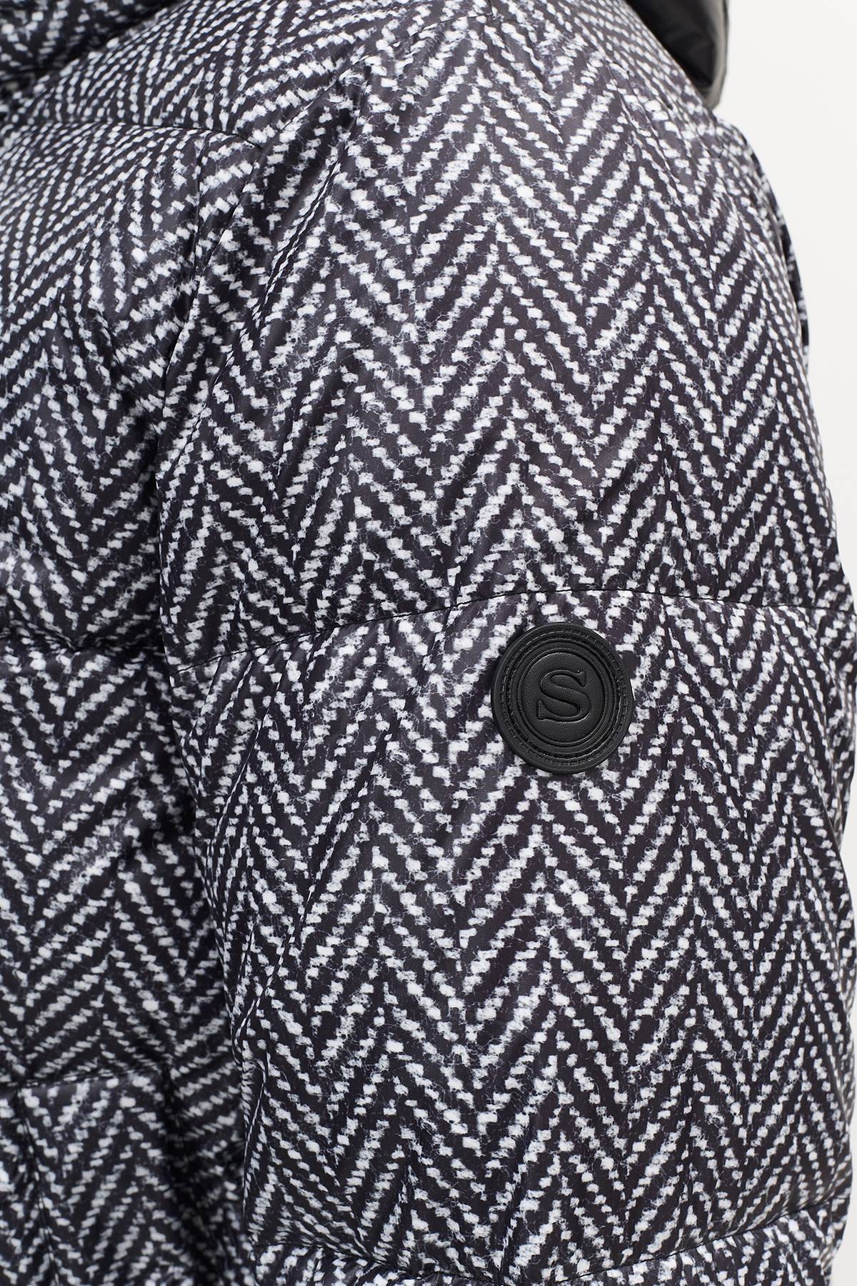 Лимитированная серия комбинированная куртка с принтом и палантин, 44