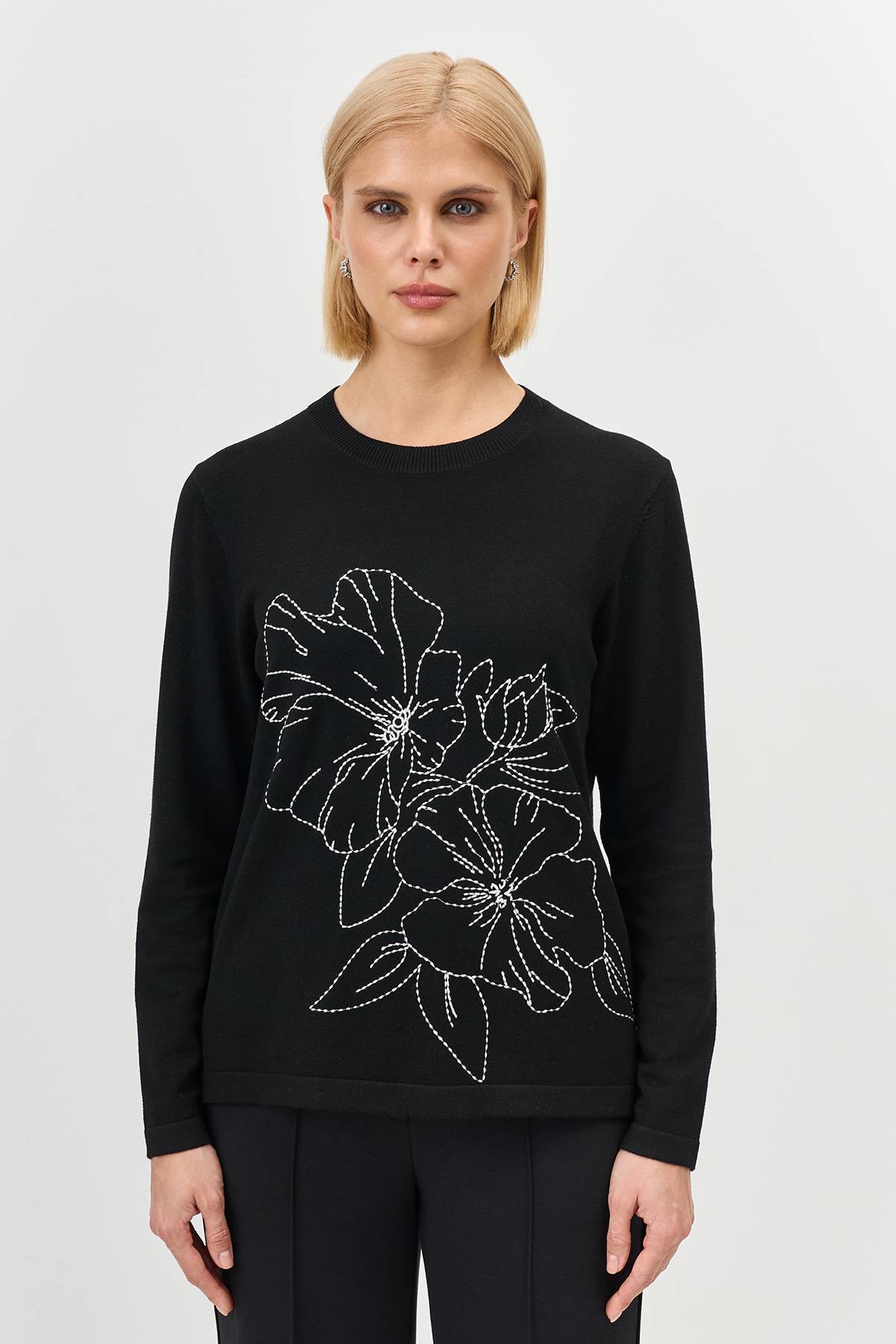 Лимитированная серия джемпер с контрастной вышивкой и ремень, 36