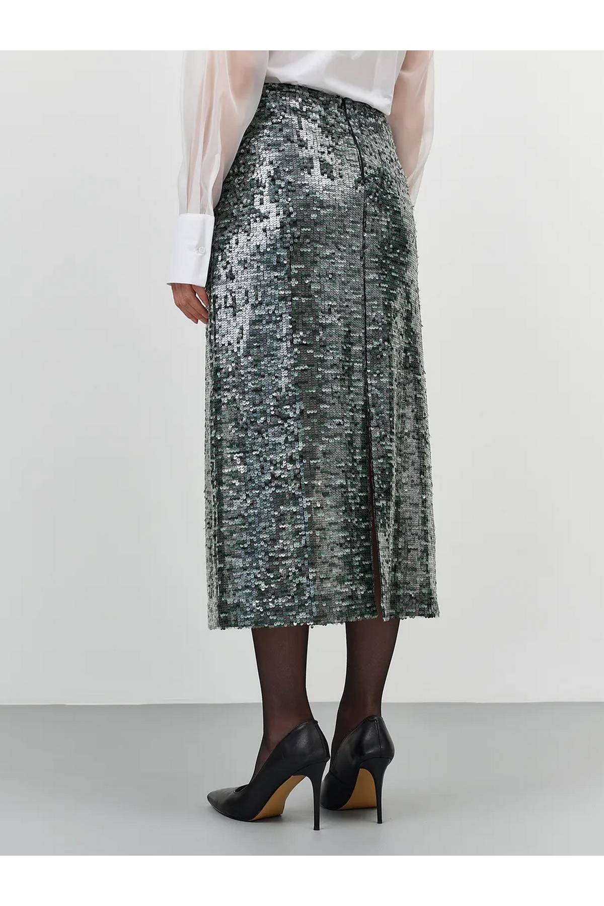 Лимитированная серия юбка с паетками и ремень, 42