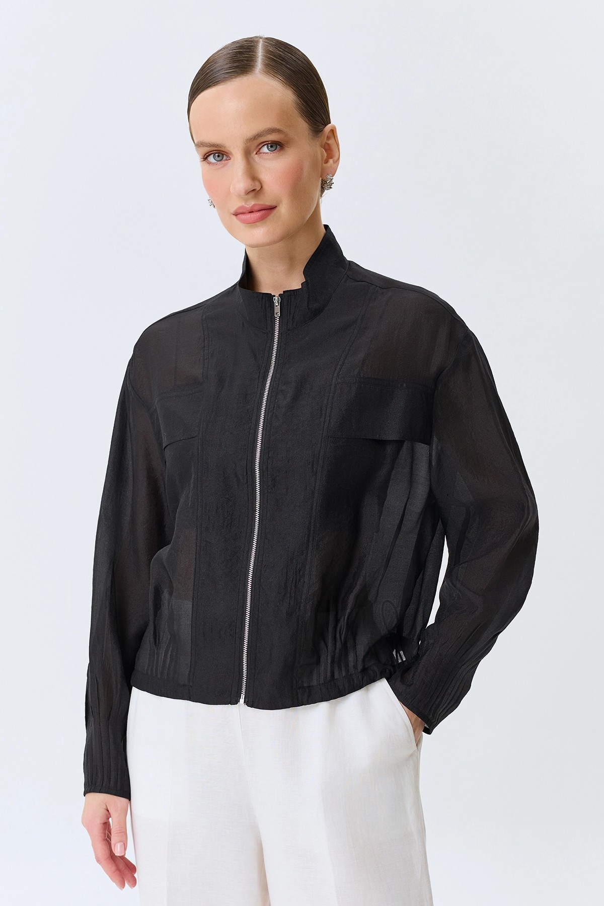 Легкий жакет из тонкой вискозы, 46