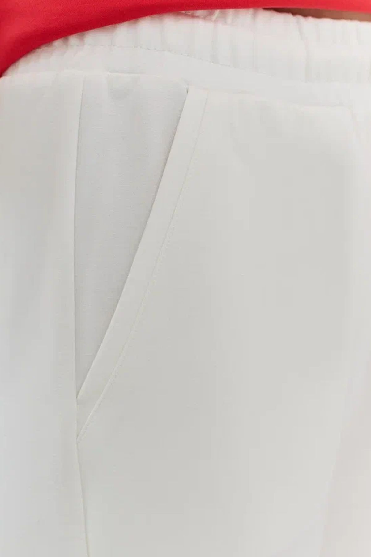 Базовые трикотажные брюки в молочном цвете, 44р