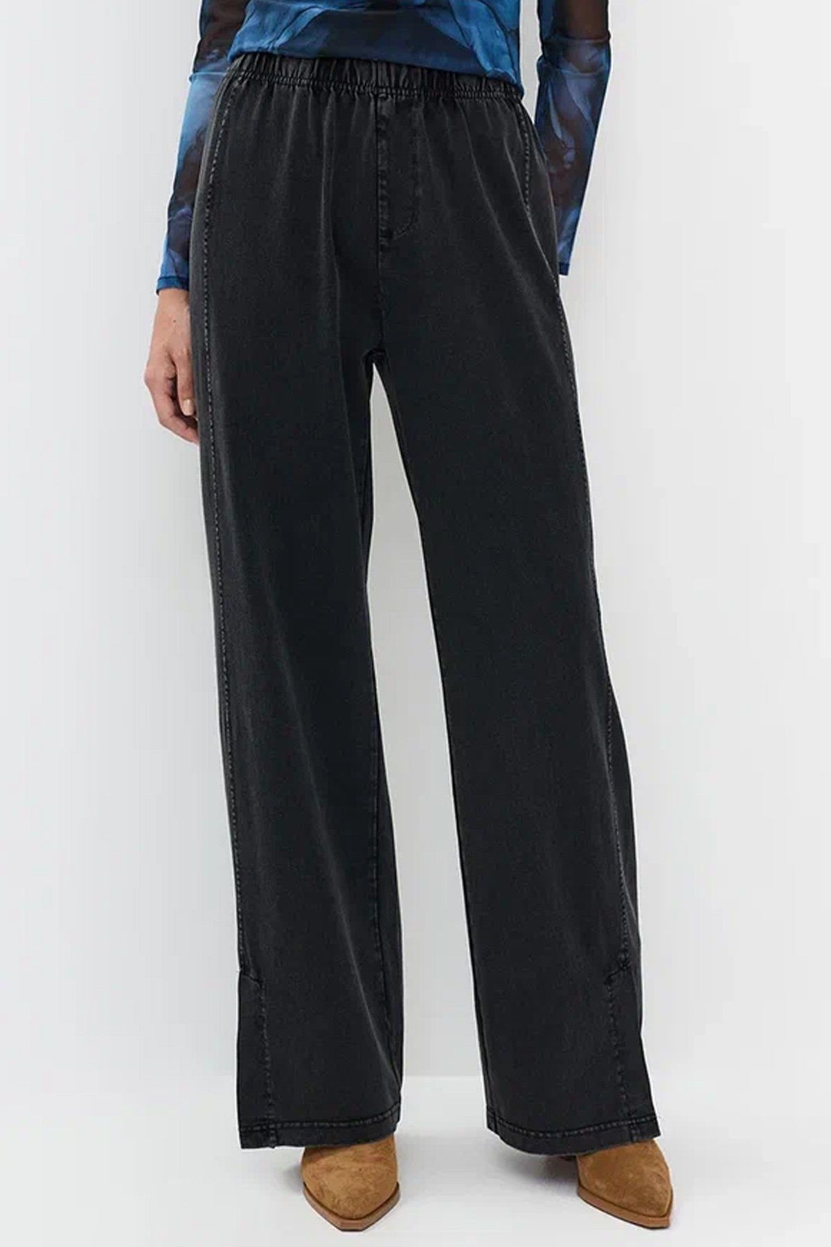 Хлопковые брюки с эффектом "мрамора", 42р