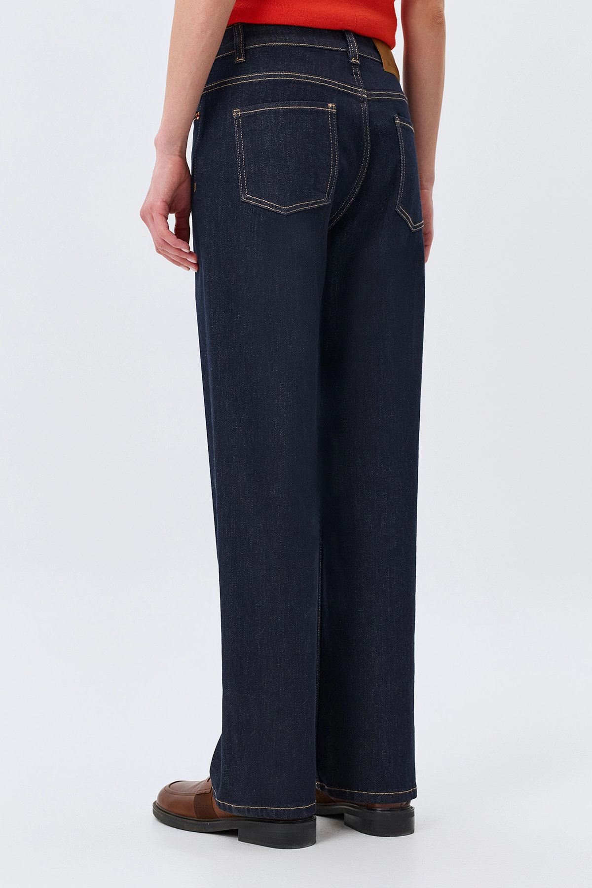 Классические джинсы Straight fit, т-синий, 46