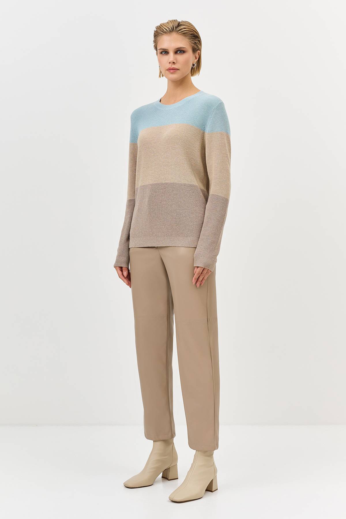 Лимитированная серия джемпер Сolor block и ремень, 42