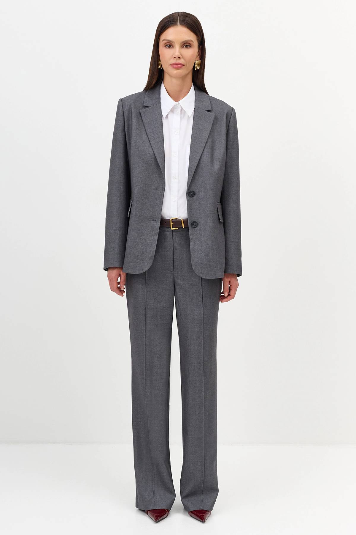 Классические брюки с тенселем и шерстью, 42