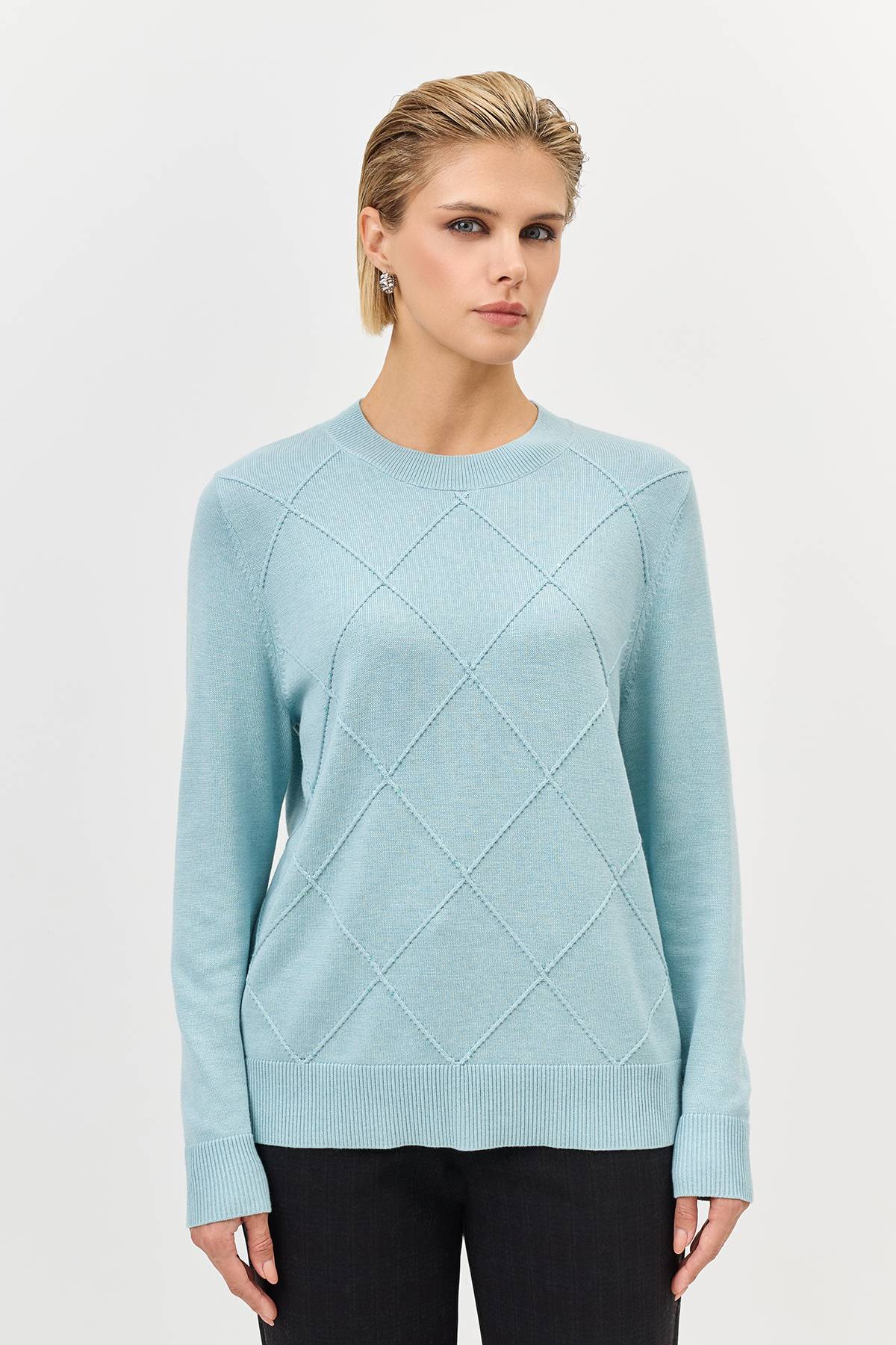 Лимитированная серия джемпер фактурной вязки и ремень, 36