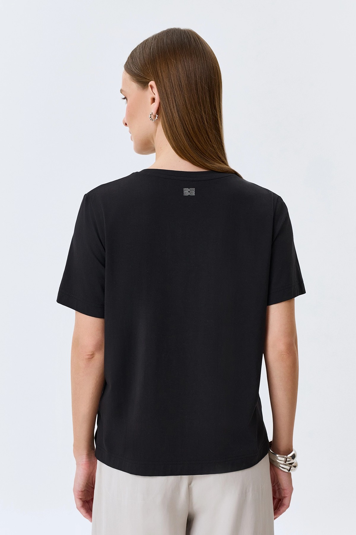 Футболка с металлизированным принтом, 46