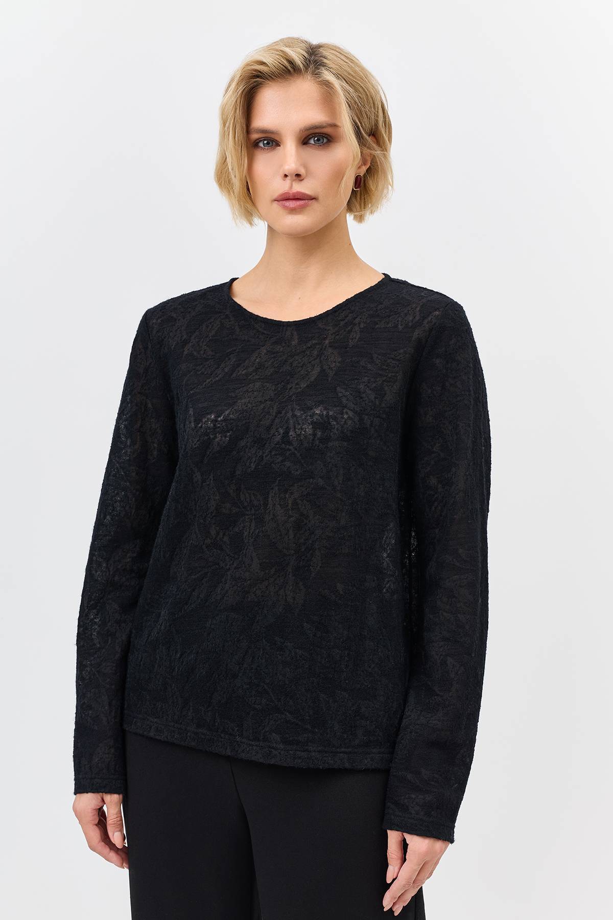 Лимитированная серия ажурный лонгслив с палантином, 46