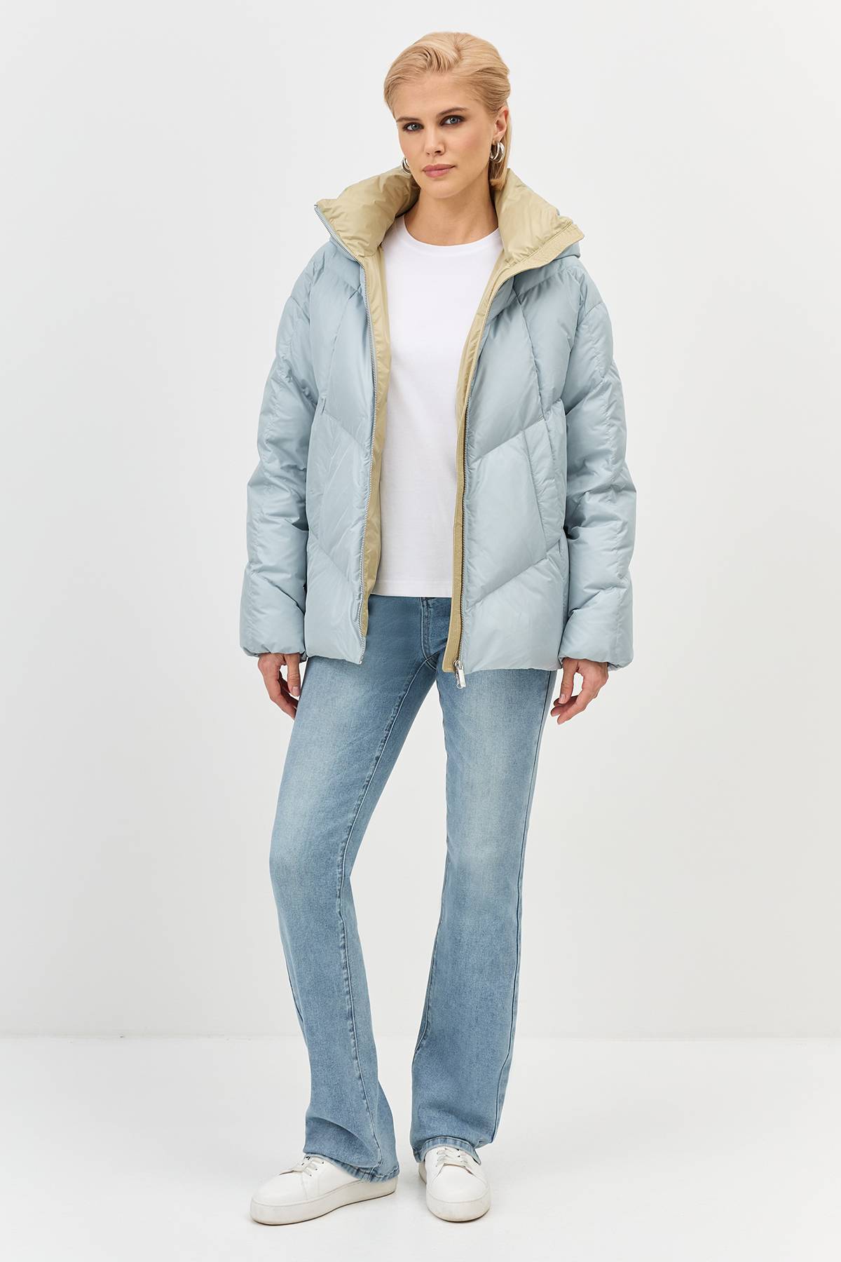 Лимитированная серия  объемная фактурная куртка и палантин, 44