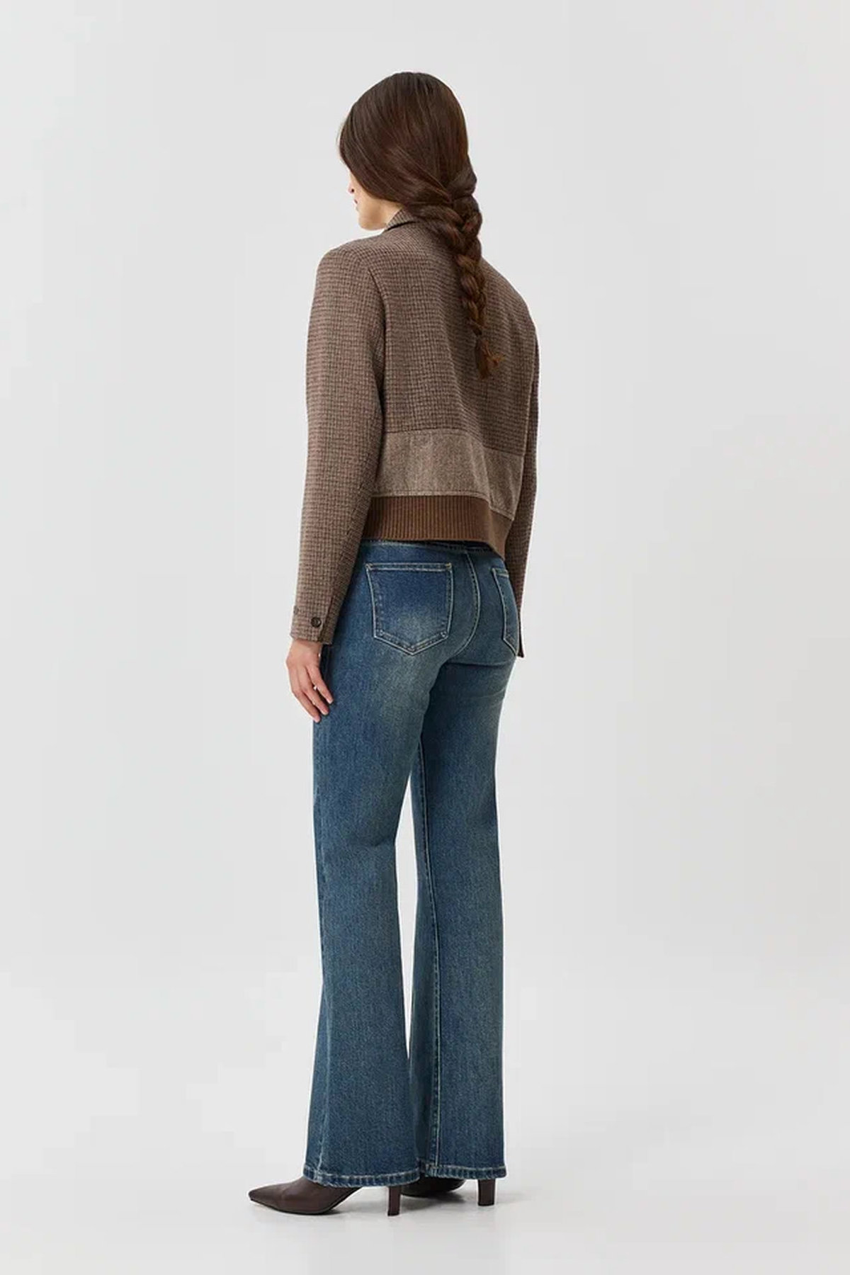 Джинсы Boot cut с застроченными стрелками, 52