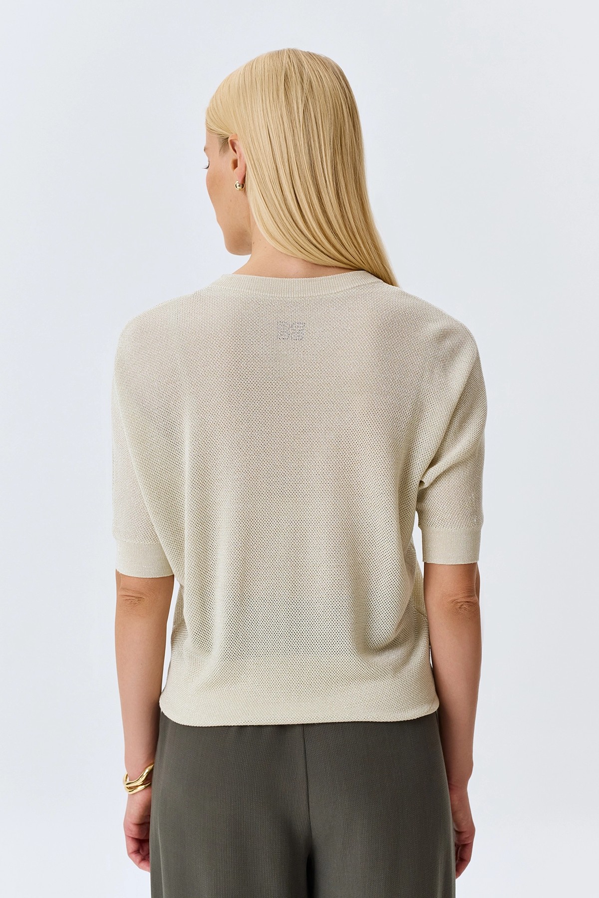 Ажурный джемпер из смесового тенселя, 44