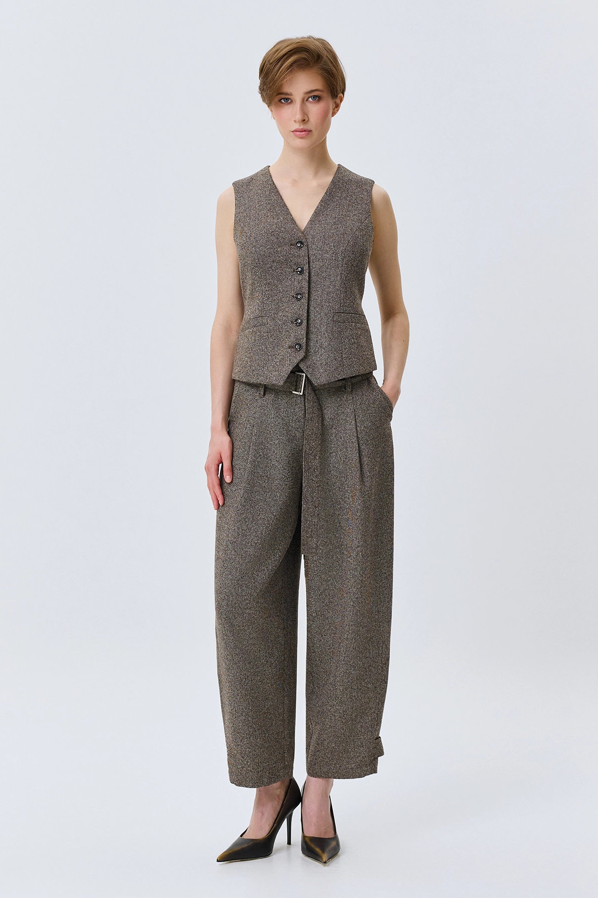Жилет с узором Herringbone, 52