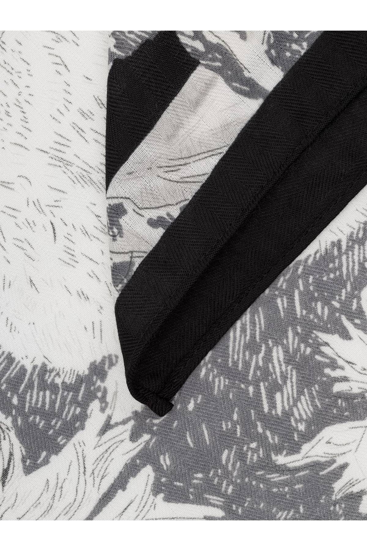 Платок светло-серый, One