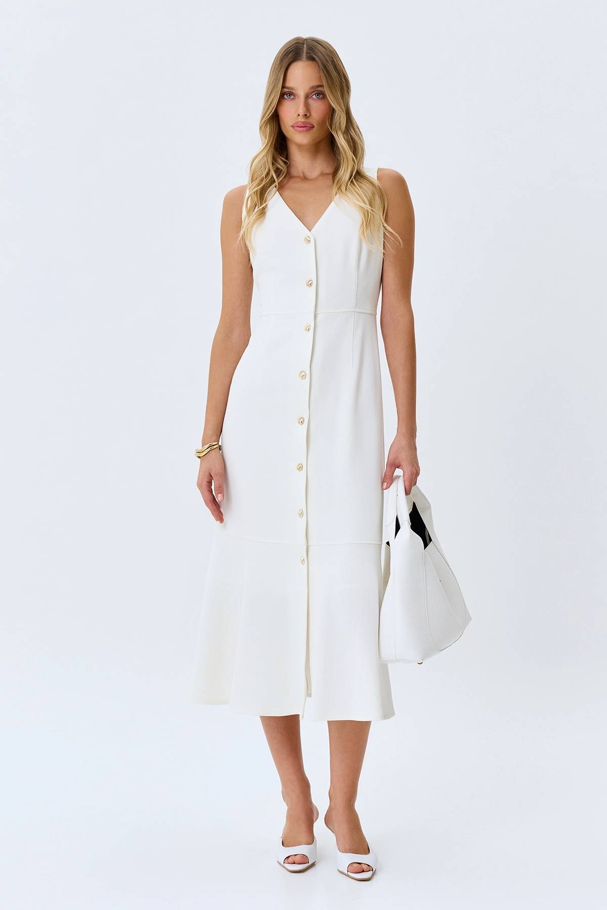 Платье-миди из смесовой вискозы, 50