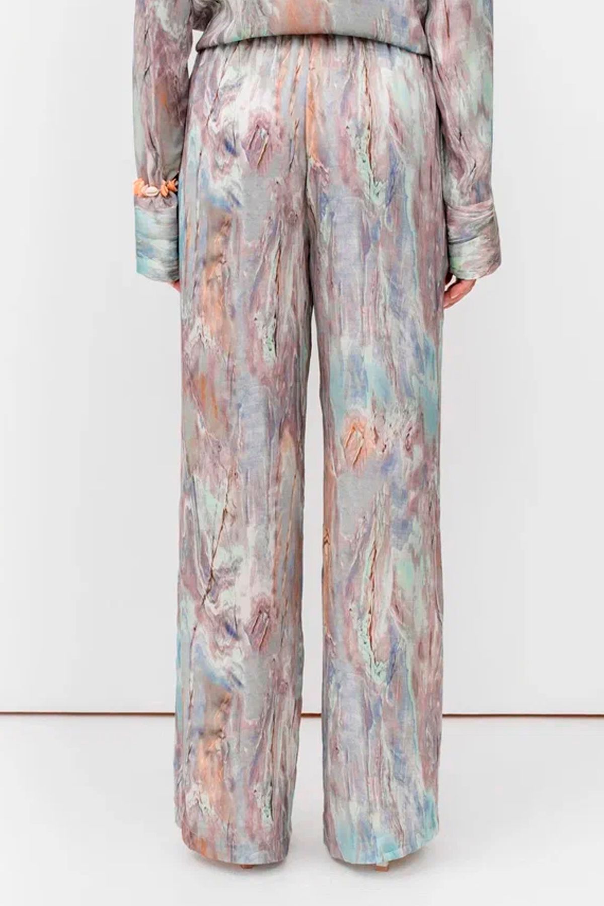 Принтованные брюки прямого силуэта, 42р