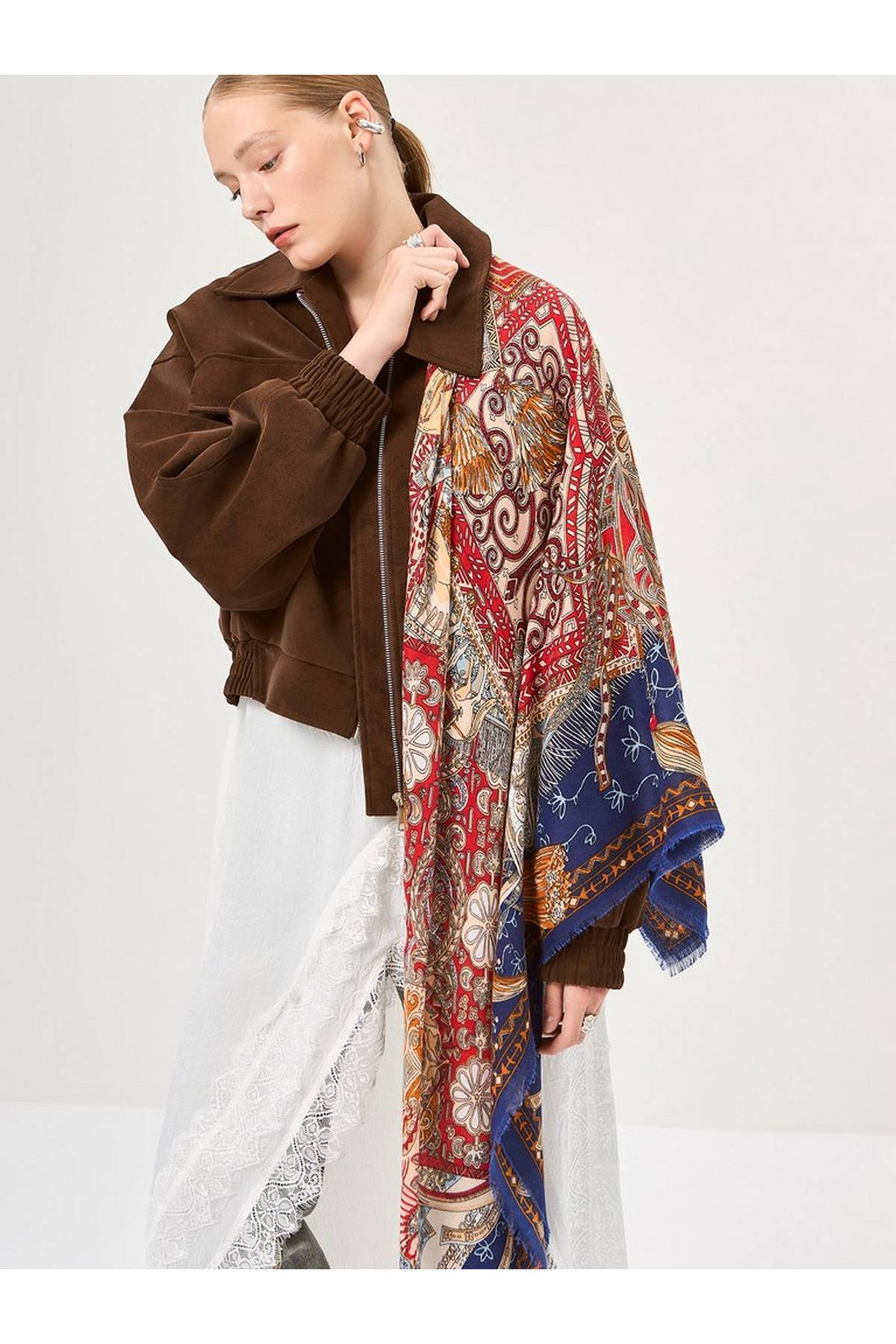 Платок синий, One