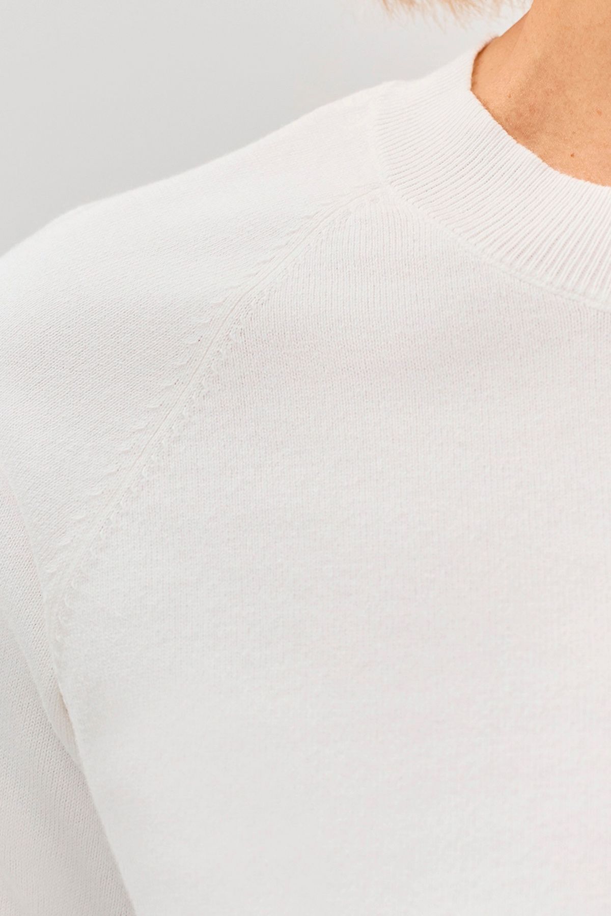 Трикотажный хлопковый джемпер с укороченными рукавами, 42р