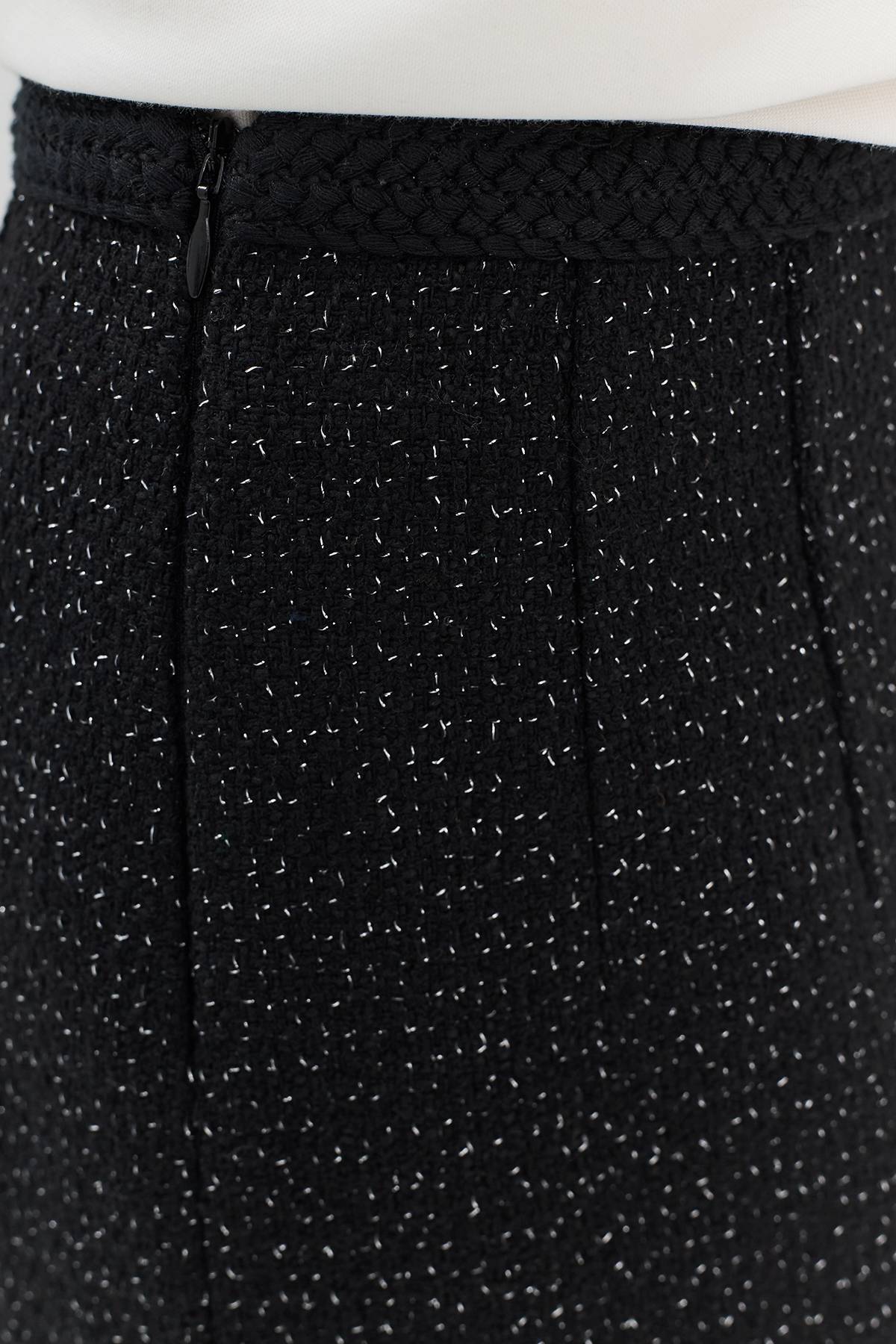 Лимитированая серия юбка-мини из твида с ремнем, 46