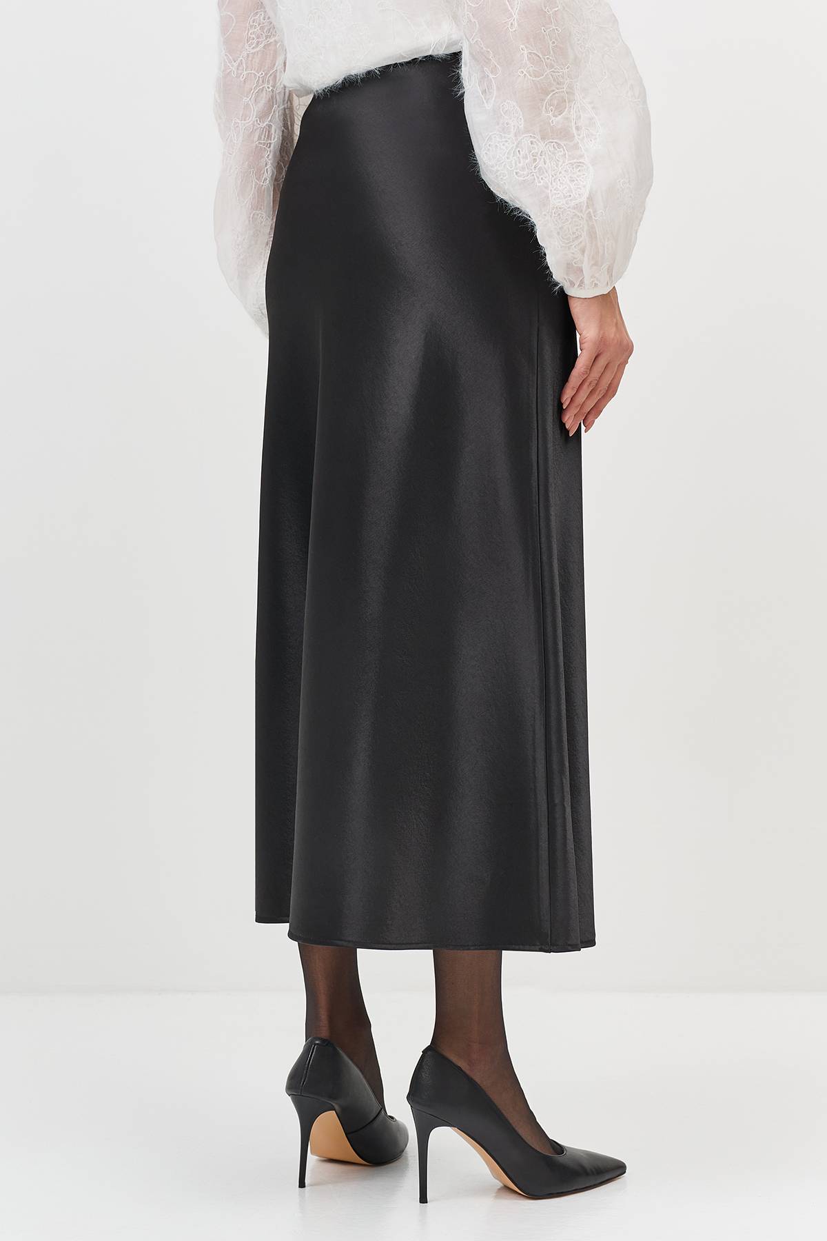 Лимитированная серия юбка из утепленного сатина и ремень, 34