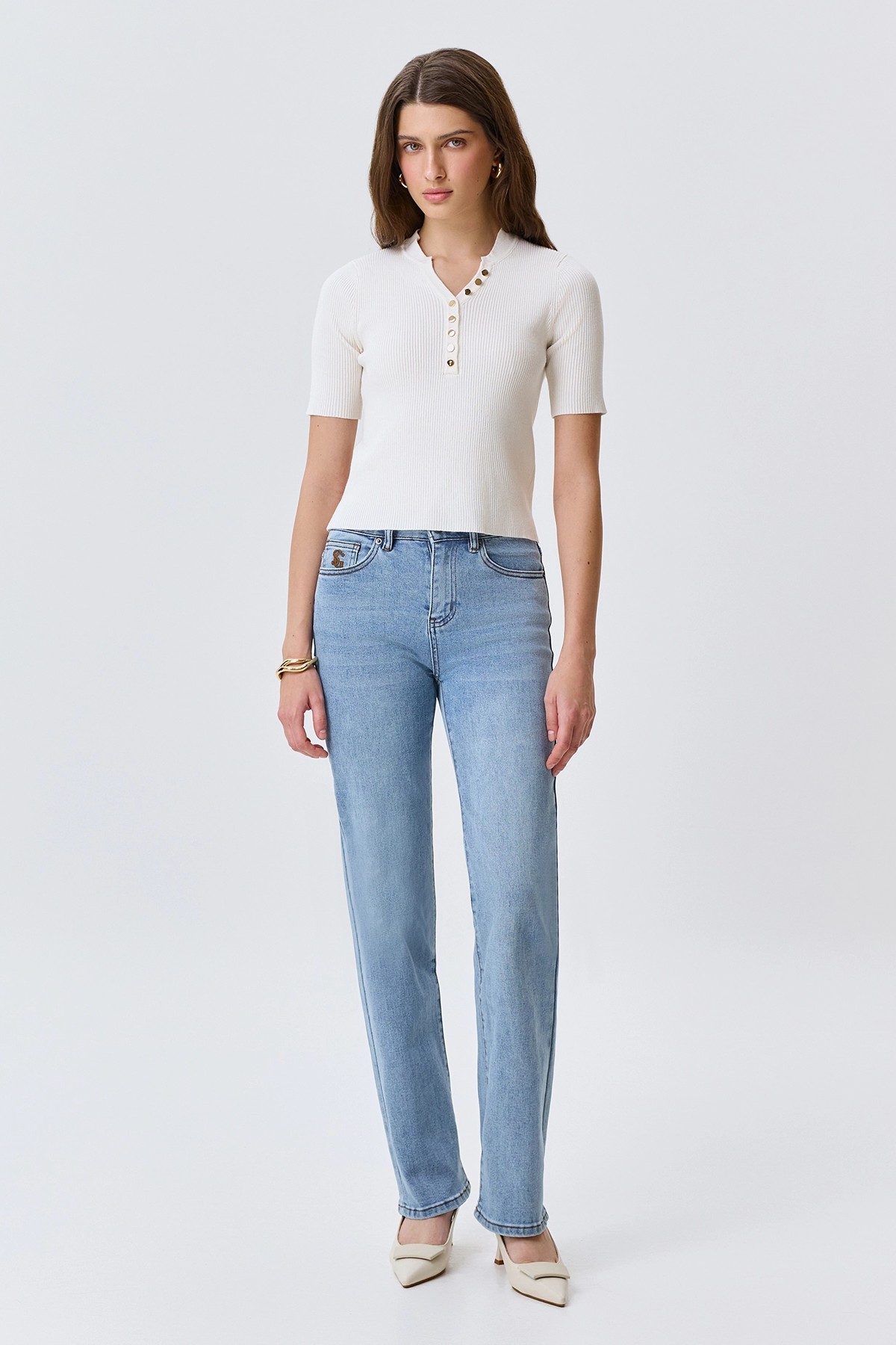 Базовые джинсы Straight fit, 46
