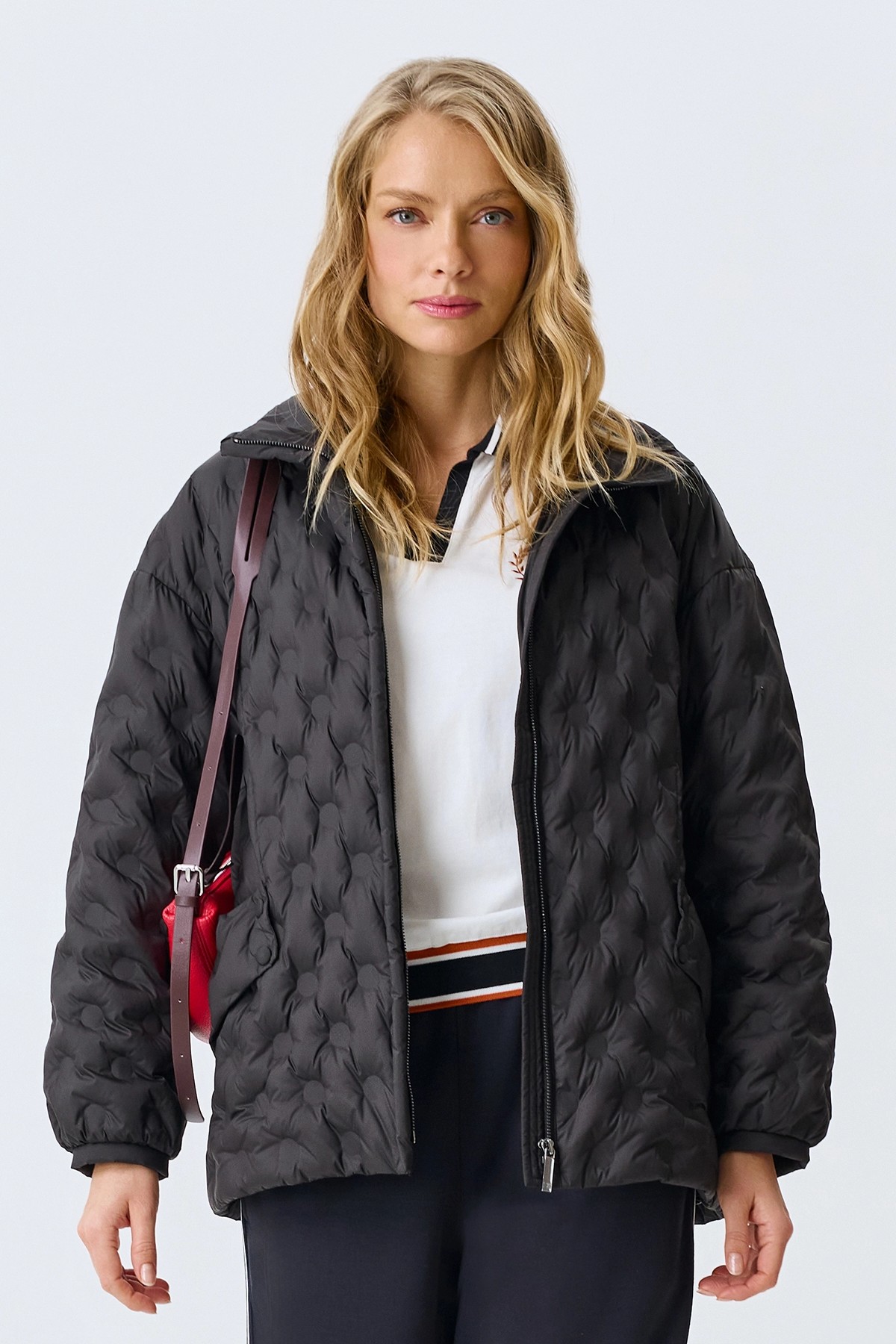 Куртка Oversize с фантазийной стежкой, 46