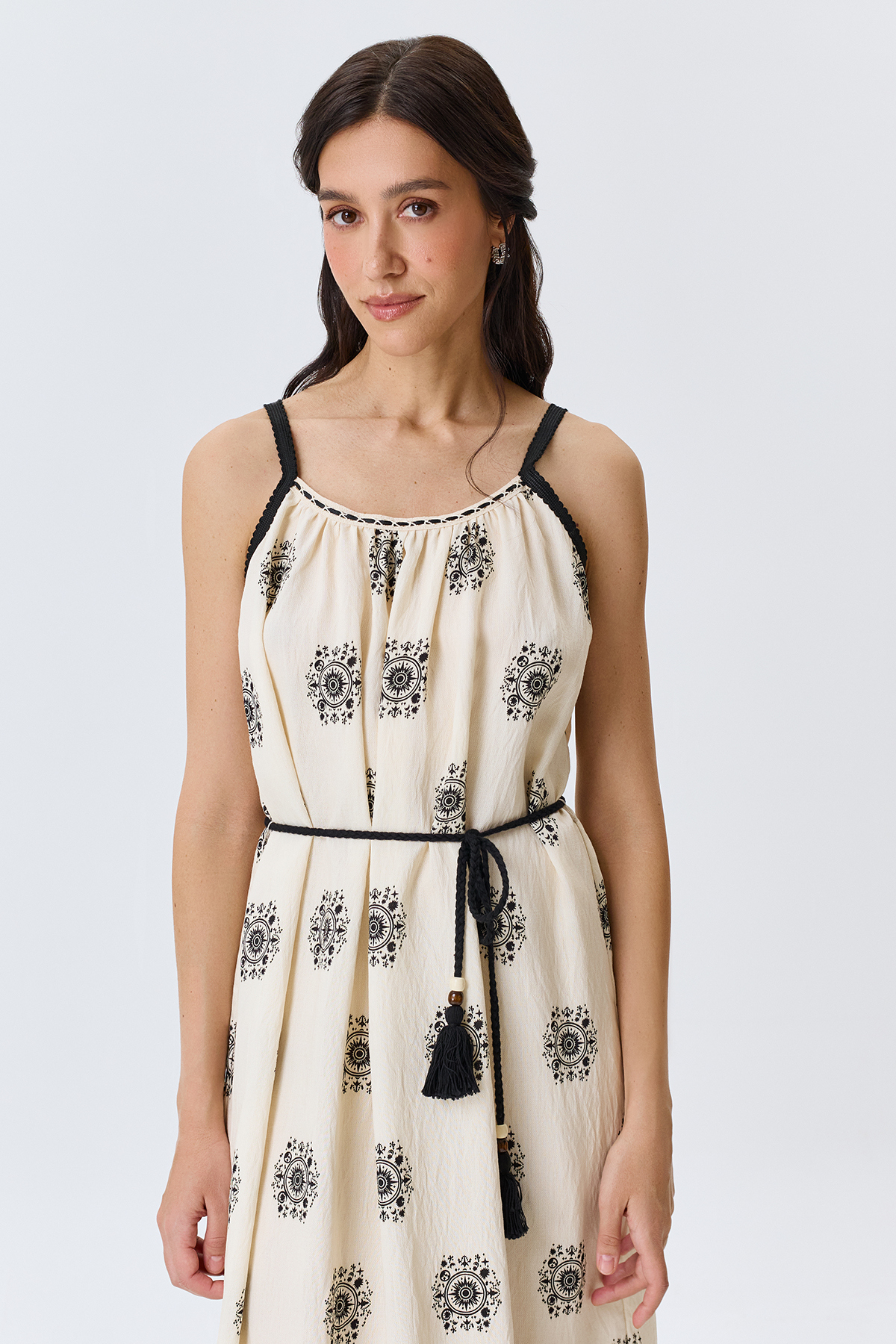 Белое платье сарафан летний повседневный, 52