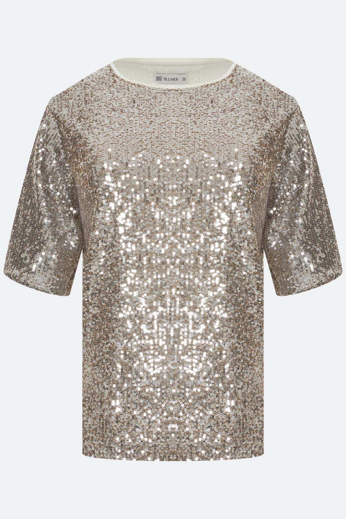 Лимитированная серия свободный джемпер с искрящимися пайетками и ремень, 34